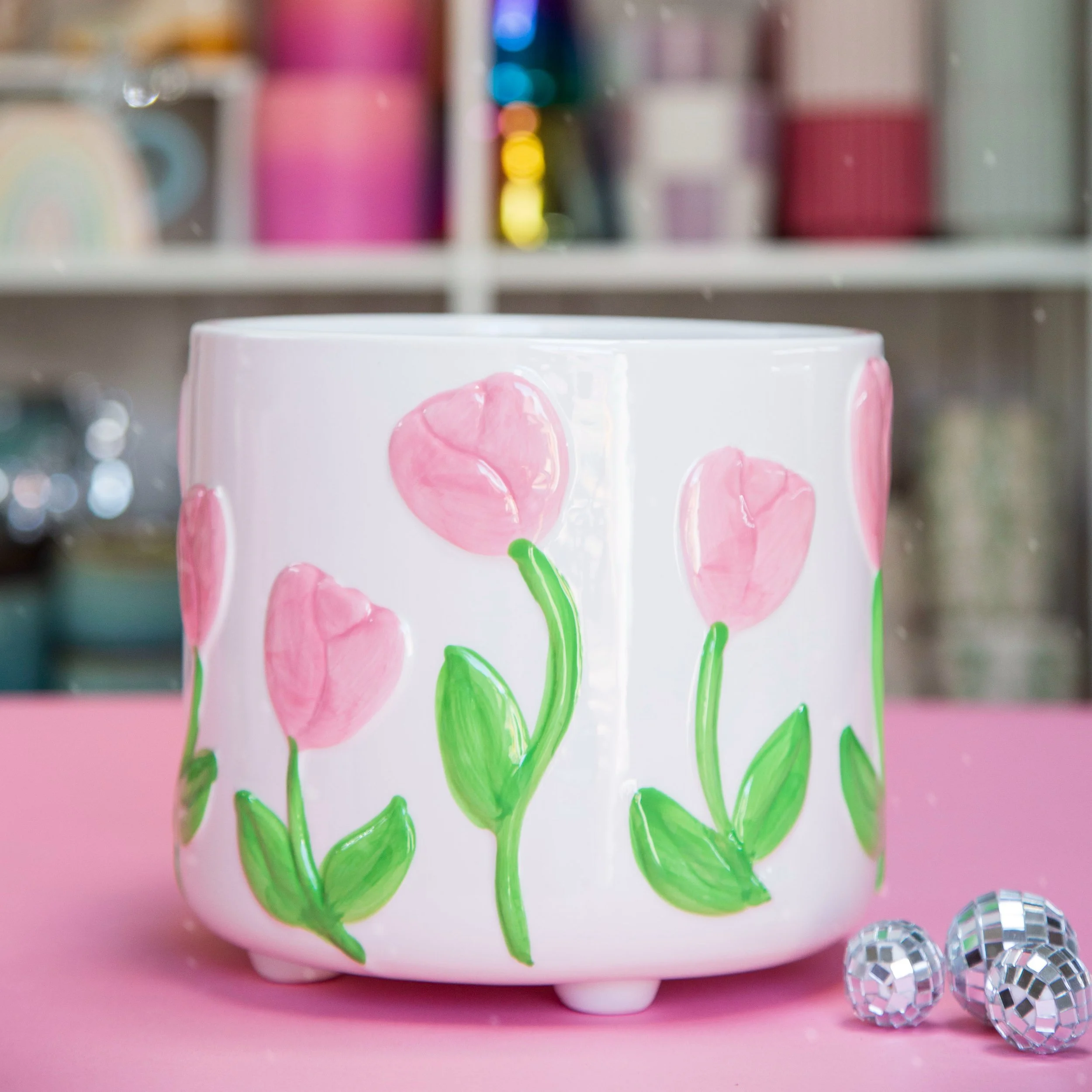 Tulip Ceramic Planters 8"
