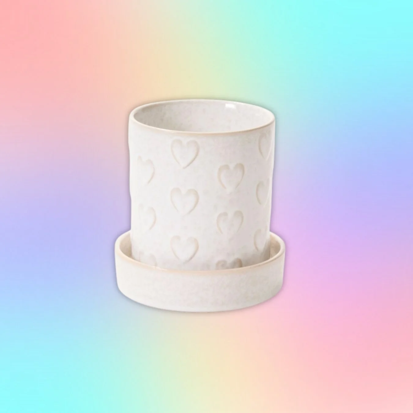 Heartfelt Planter with Saucer 5"