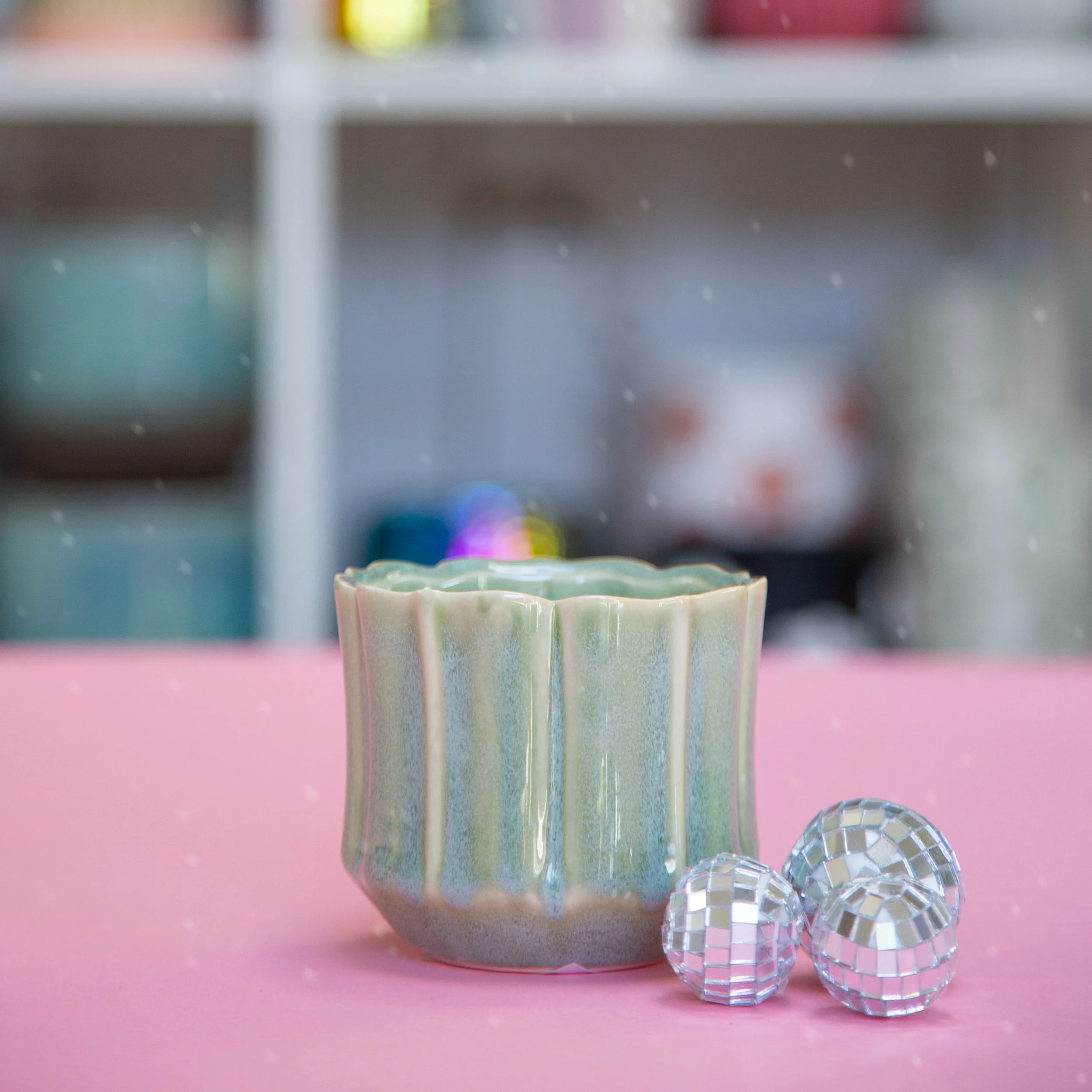 Everleaf Mint Glazed Pot 3"