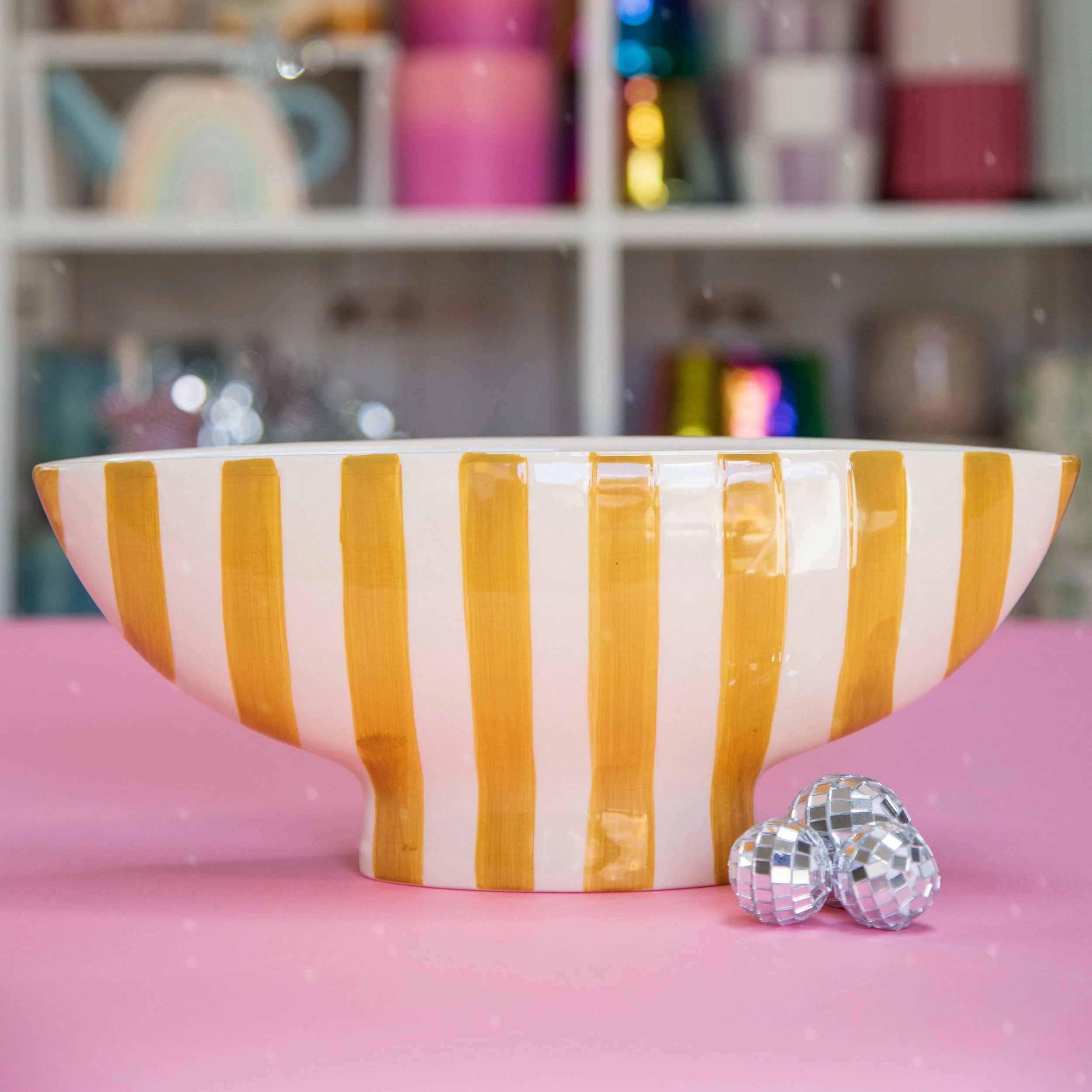 Saffron Stripe Boat Planter