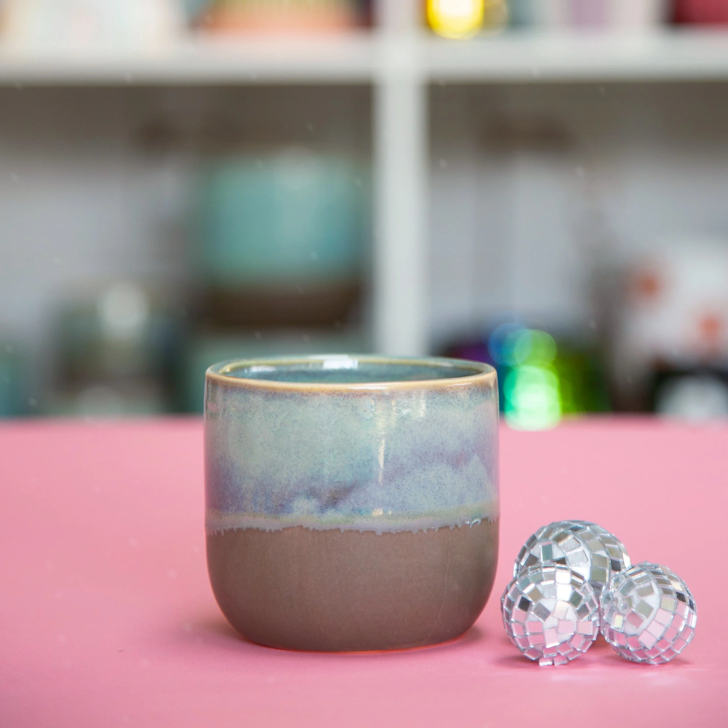 Caribe Teal Glazed Planter Small 3.5"