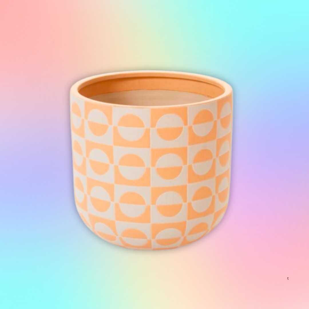 Sun Dial Ceramic Planter 8"