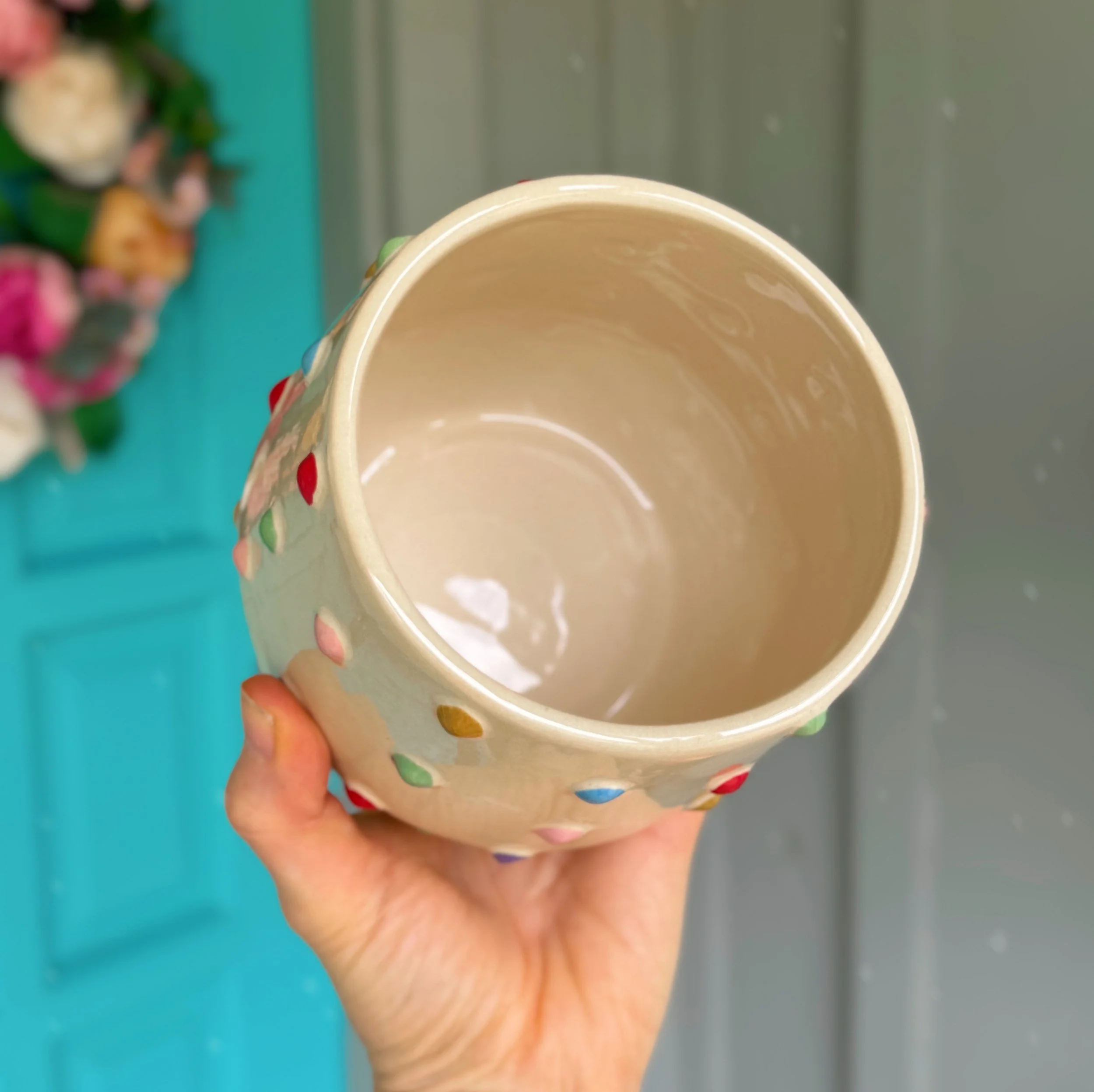 Rainbow Color Dot Pot