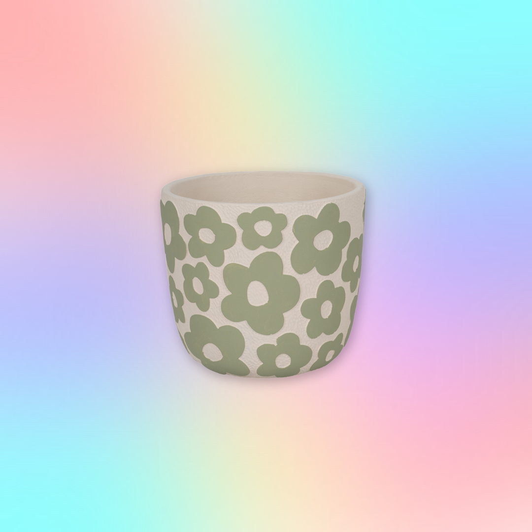 Green Flower Power Planters