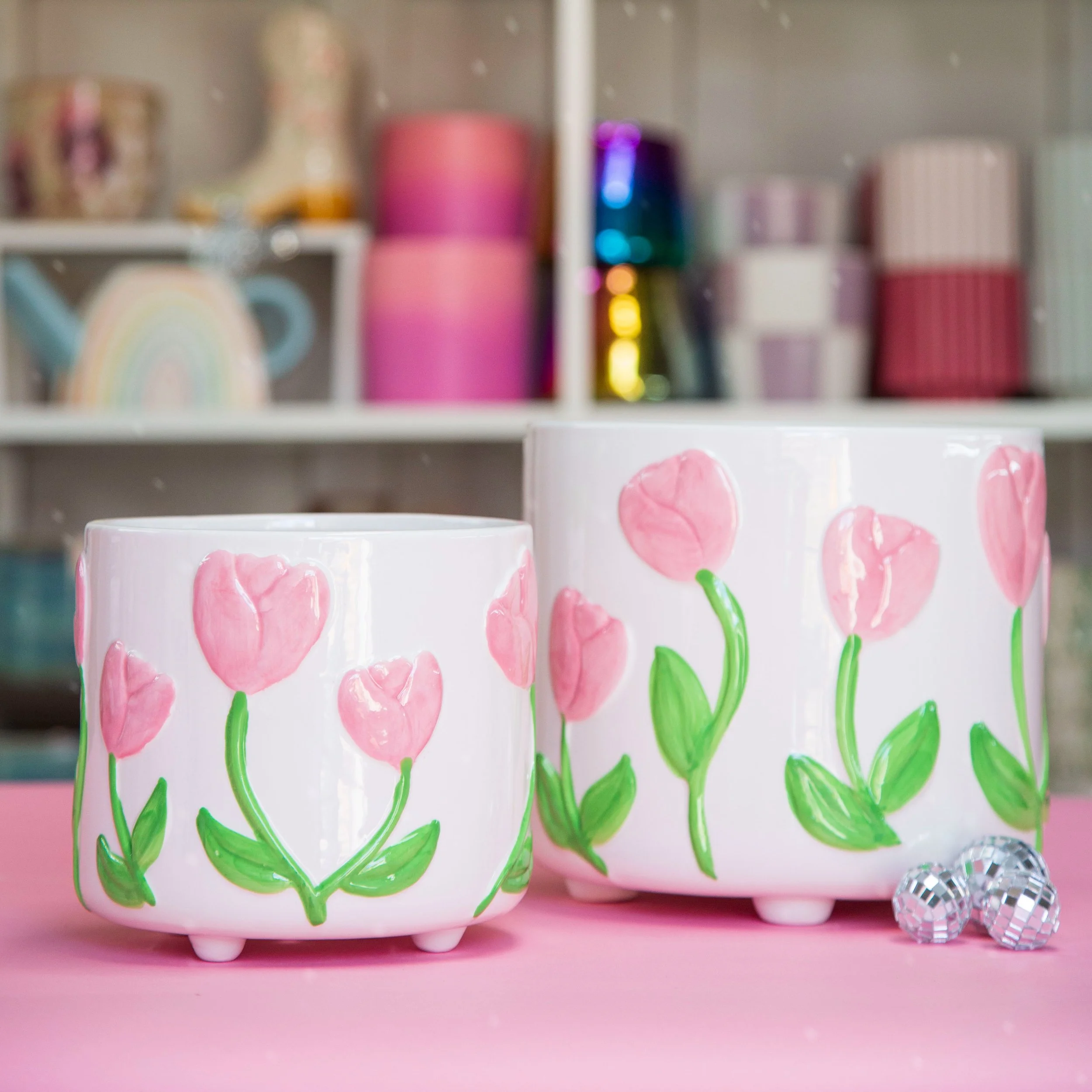 Tulip Ceramic Planters 6" and 8"