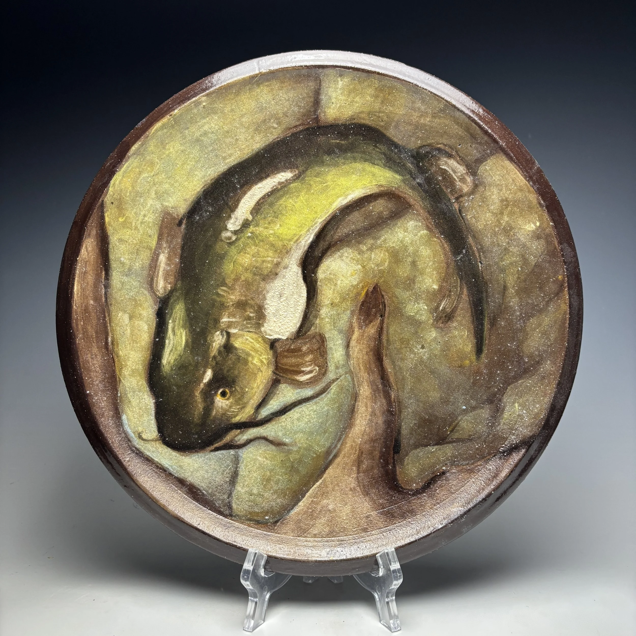 Hand Painted Channel Catfish Plate