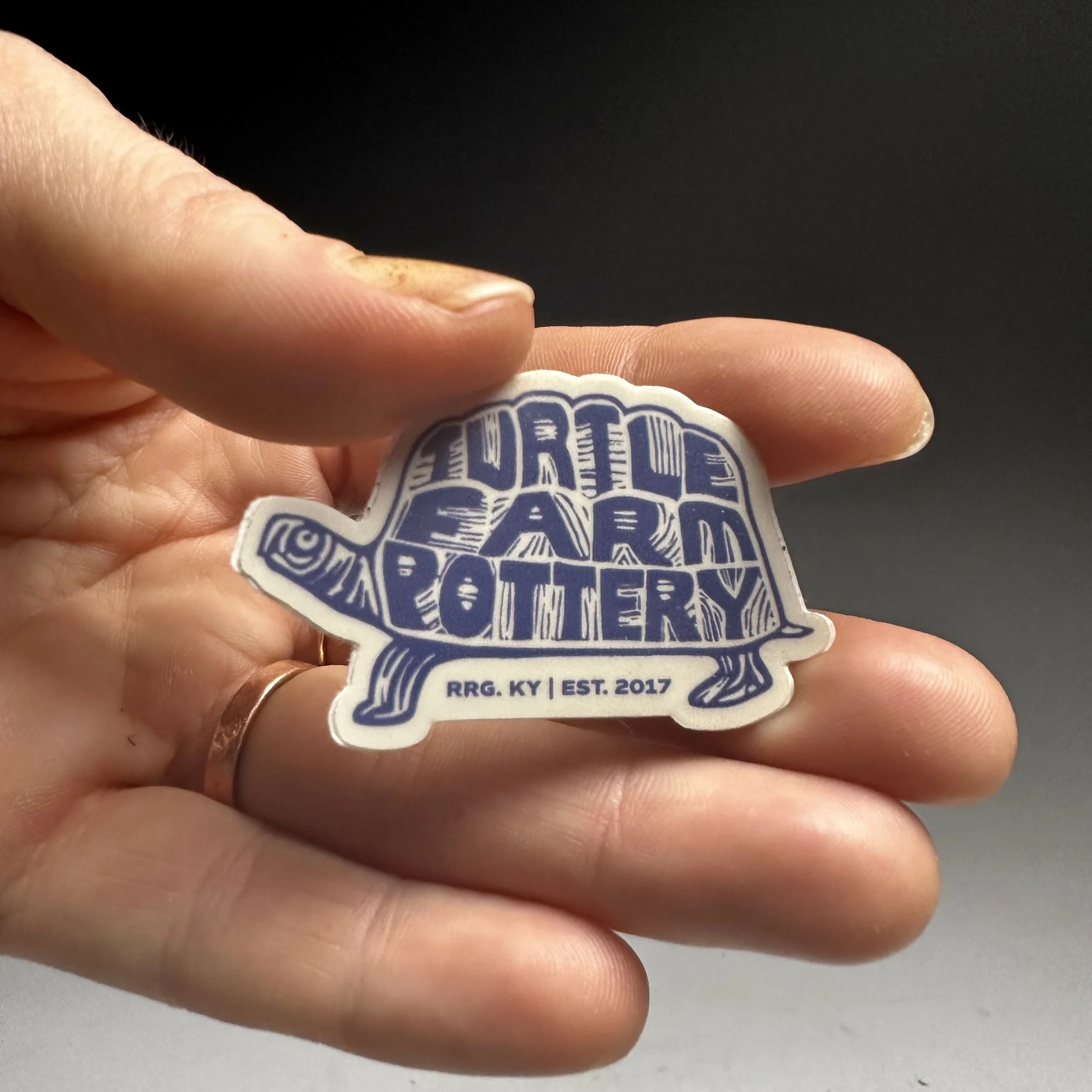 Tiny Turtle Farm Sticker (Blue)