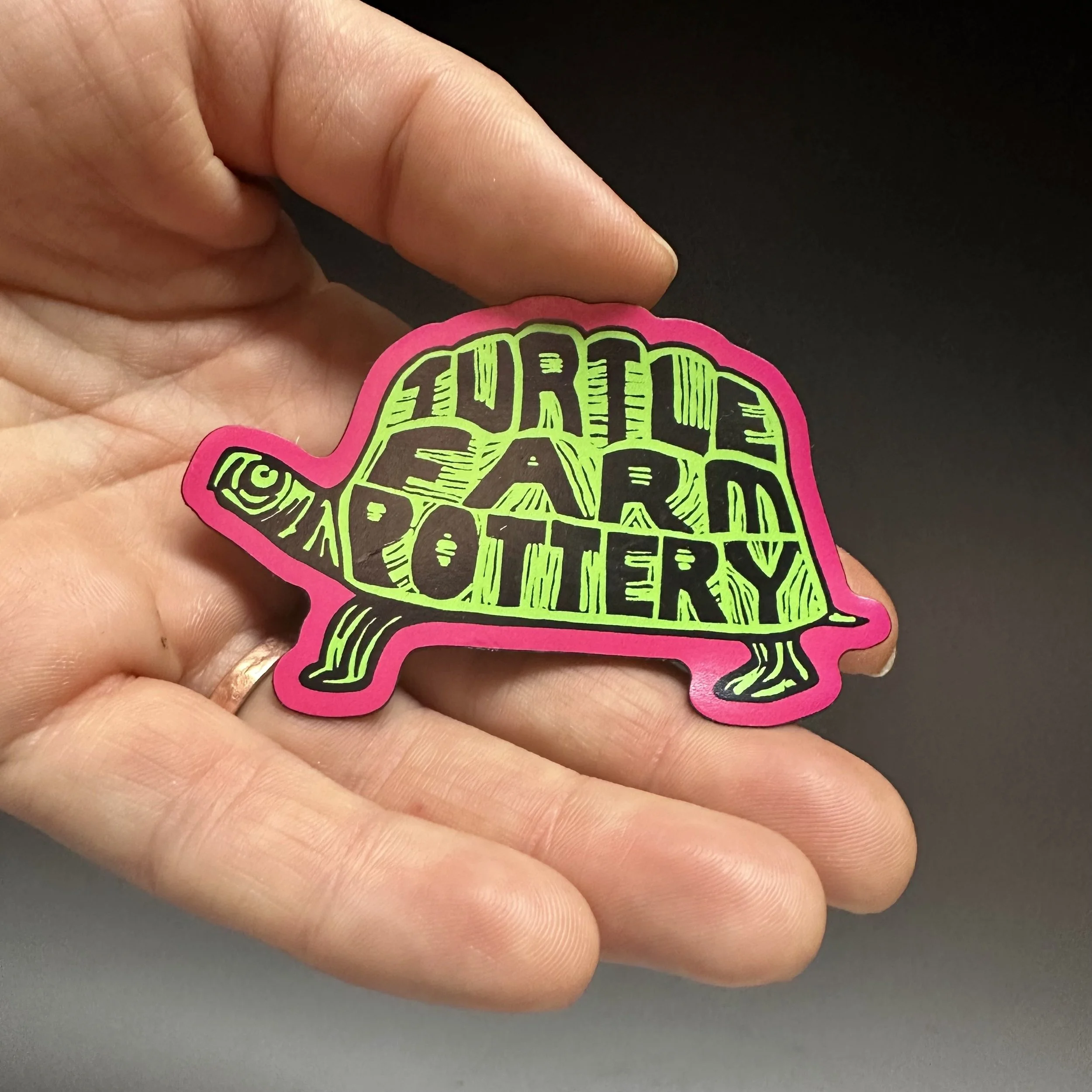 Turtle Farm Magnet (Pink/Green)