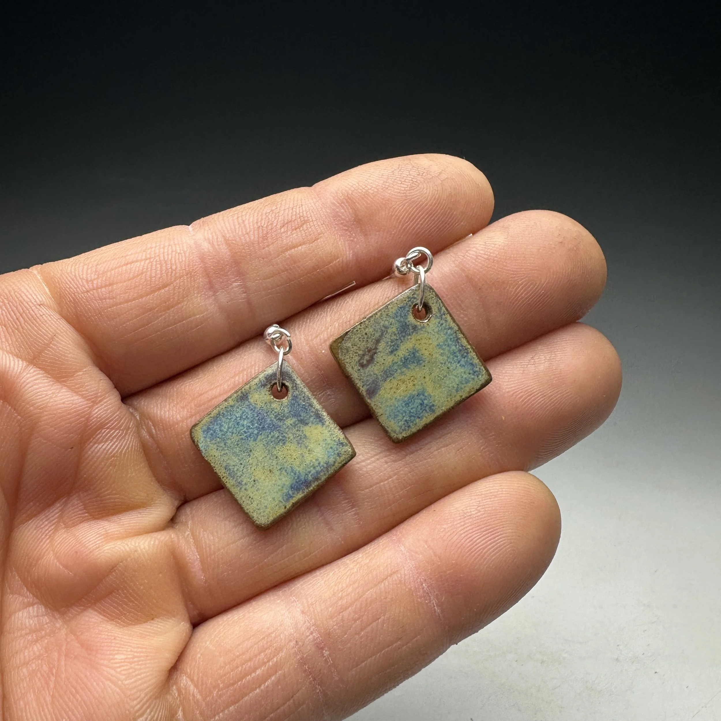 Ceramic Earrings (Med Wildwood Diamonds)