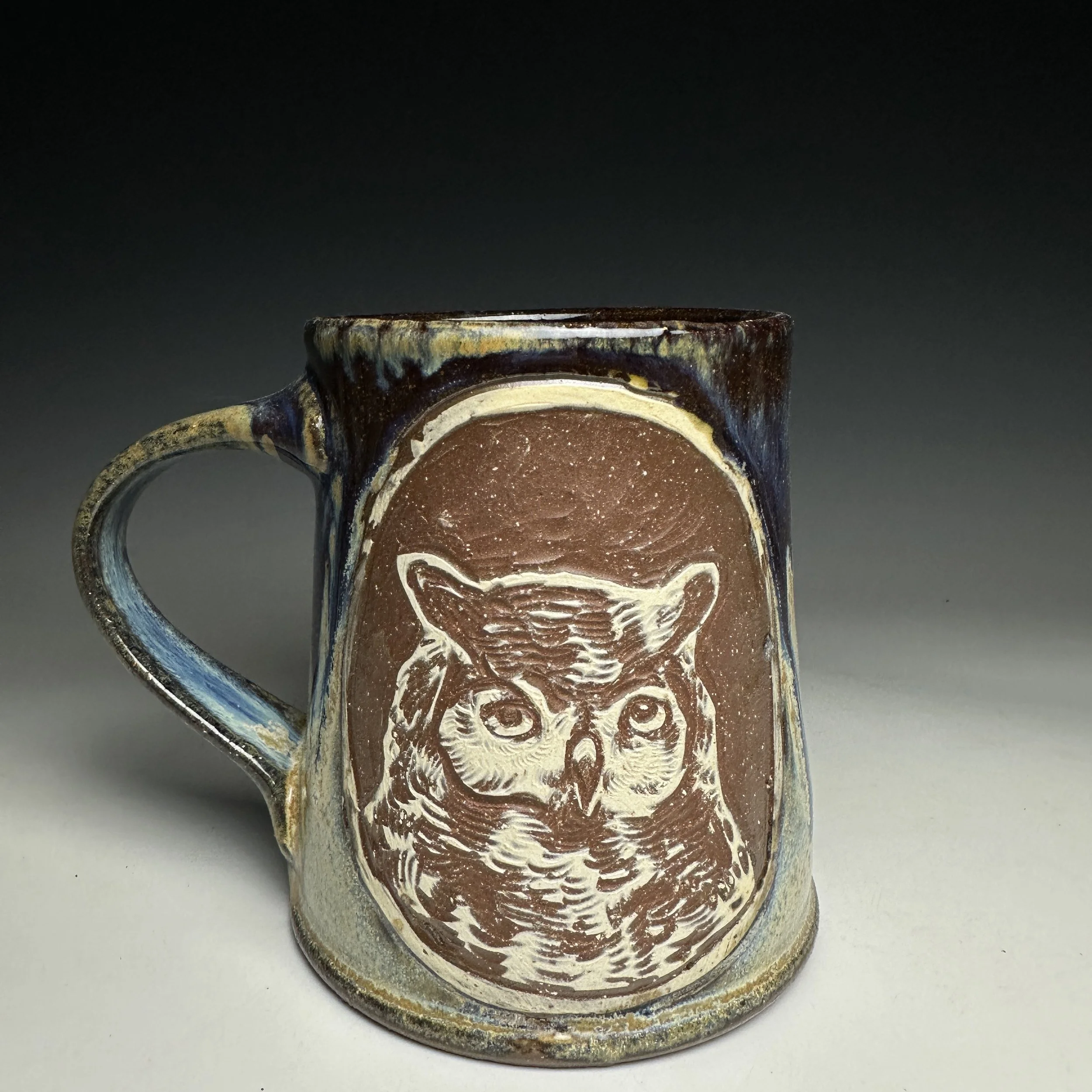 Hand Carved Woodsy Mug