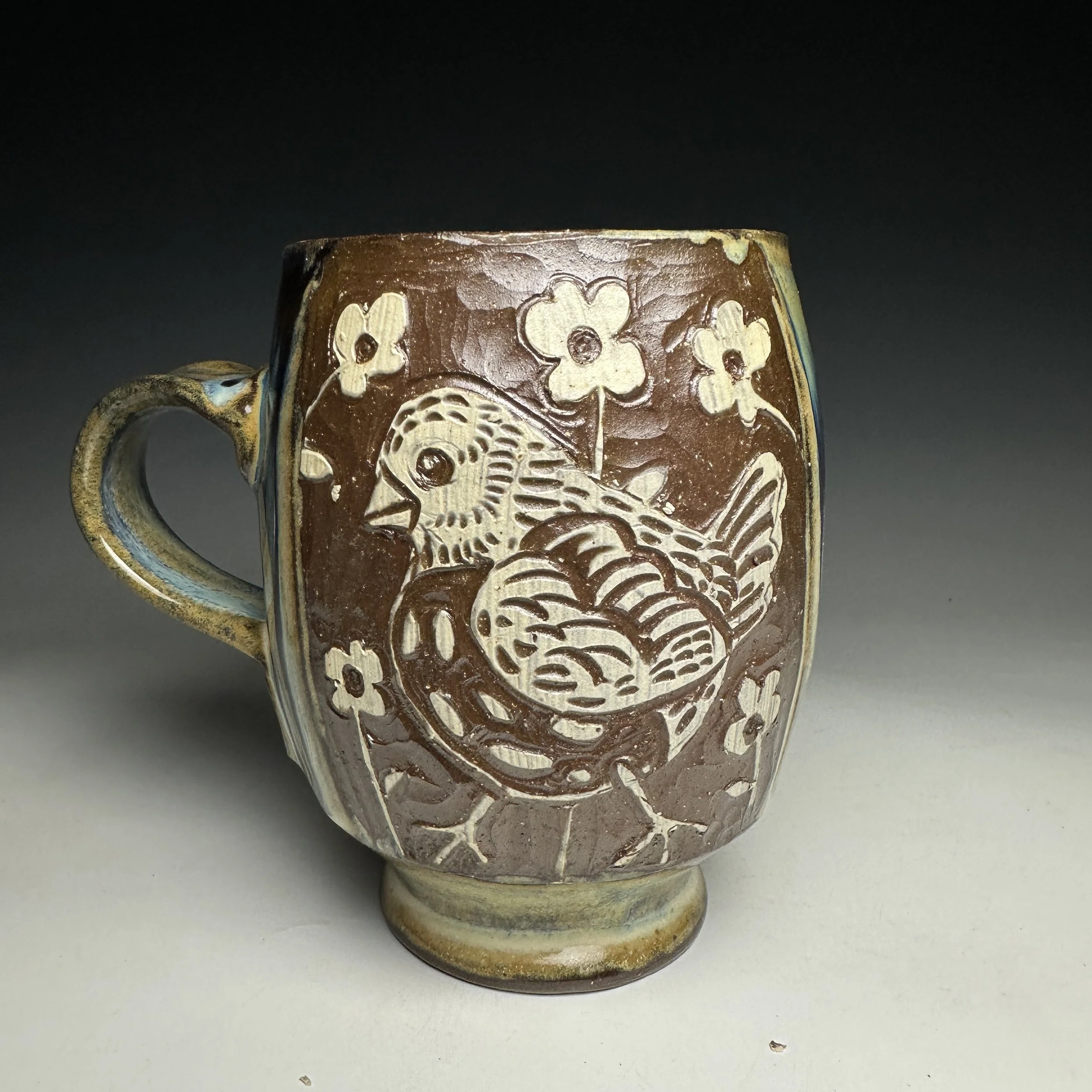 Hand Carved Chick Mug