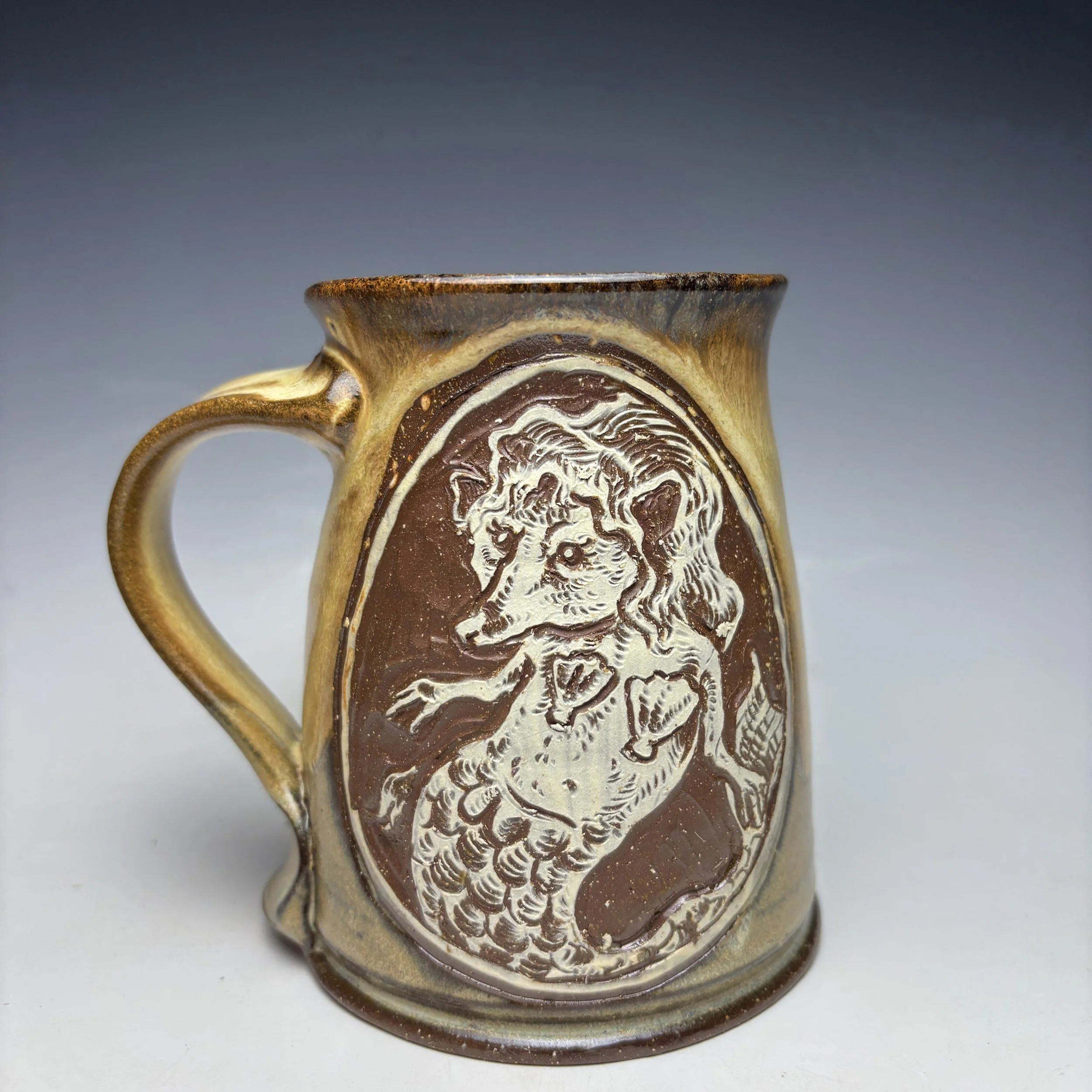 Hand Carved Ariel Mug