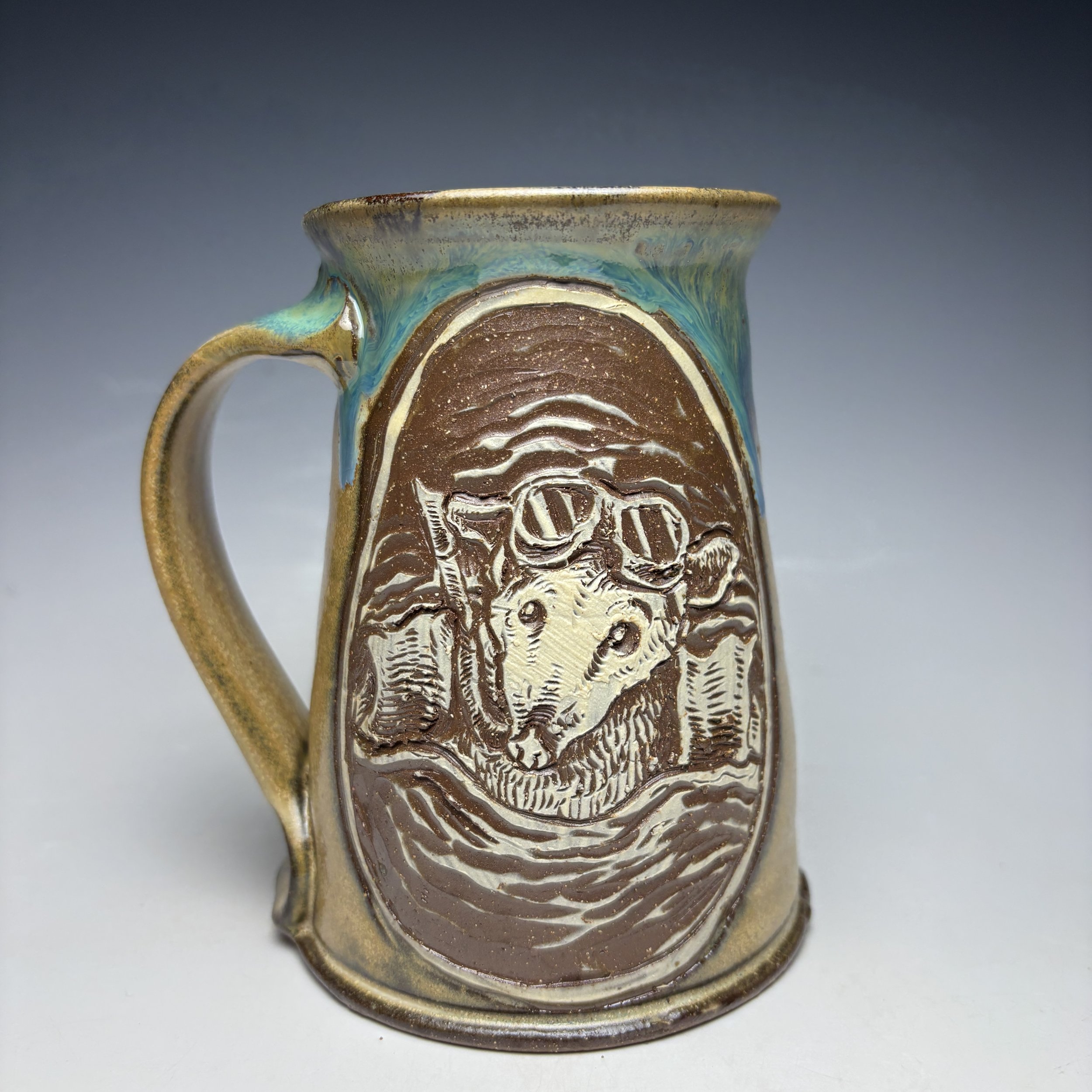 Hand Carved Charlie Mug