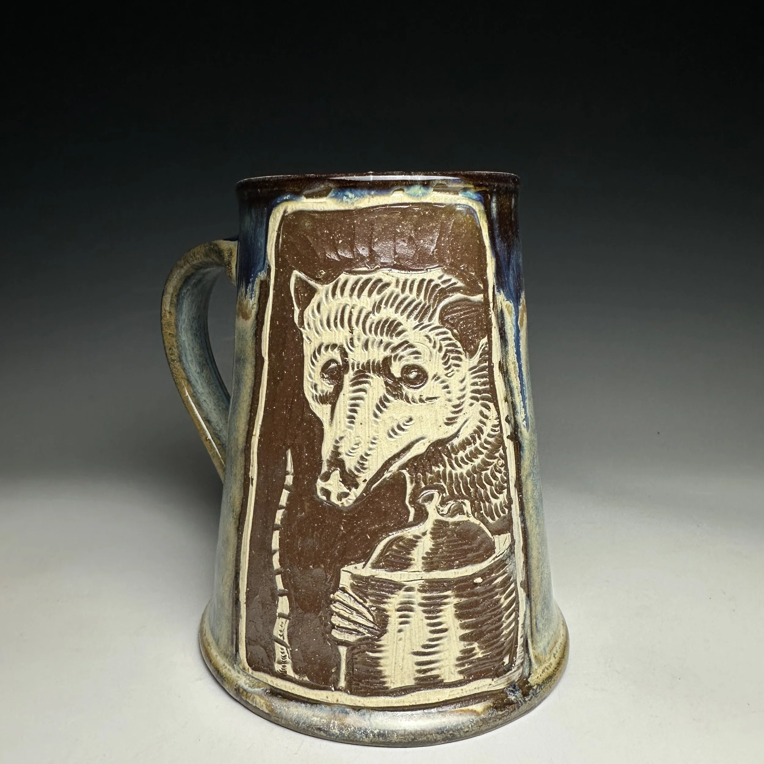 Hand Carved Long Night Mug