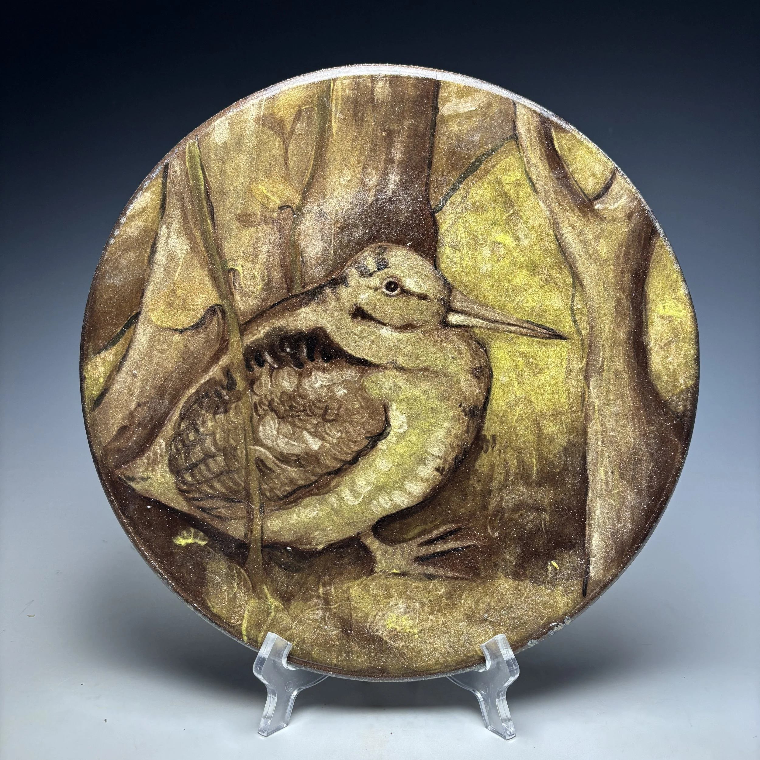 Hand Painted Woodcock Plate