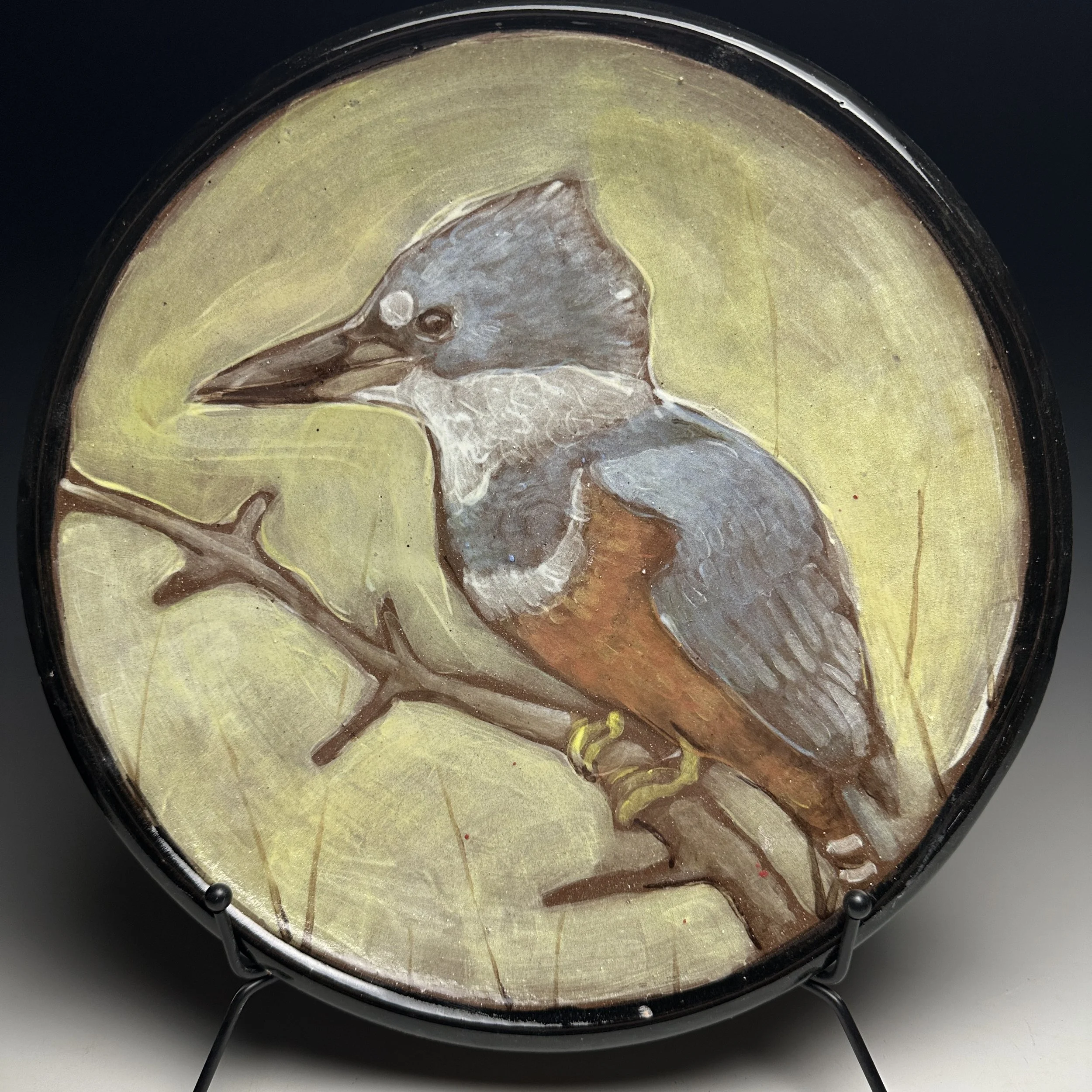 Hand Painted Plate (King Fisher)