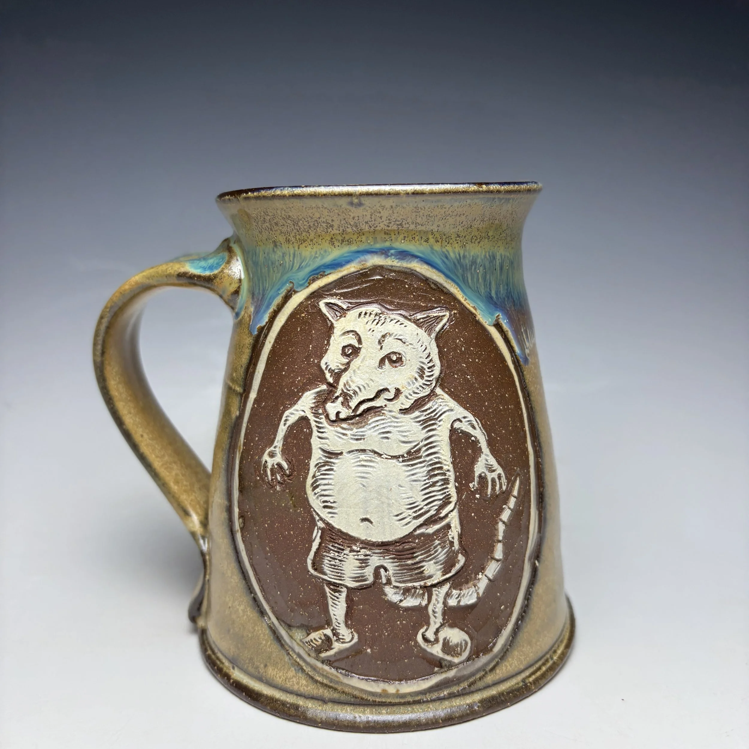 Hand Carved Frank Mug
