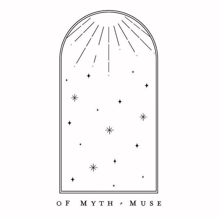 of myth and muse, logo design.