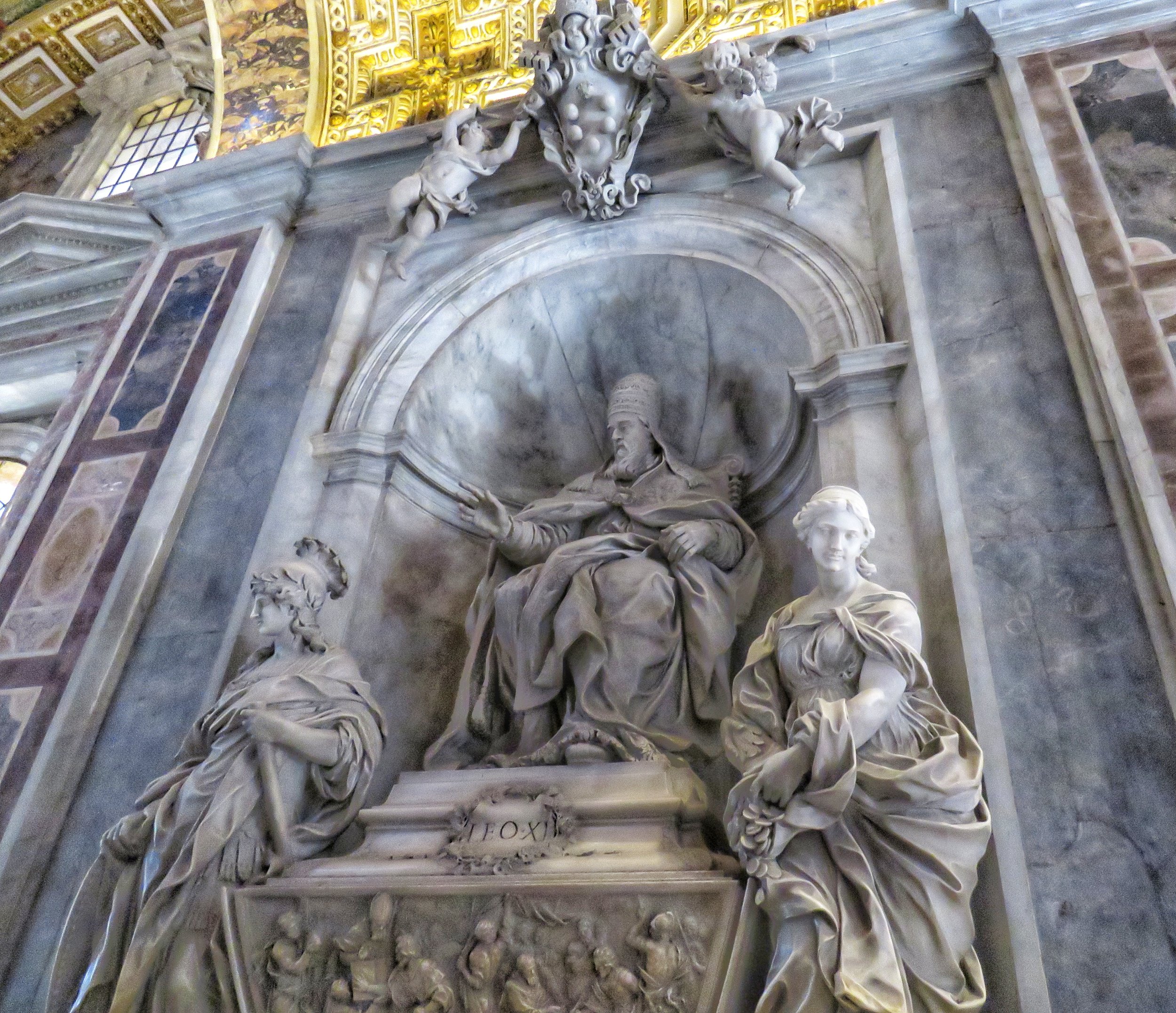 Sculpture inside St. Peter's Basilica