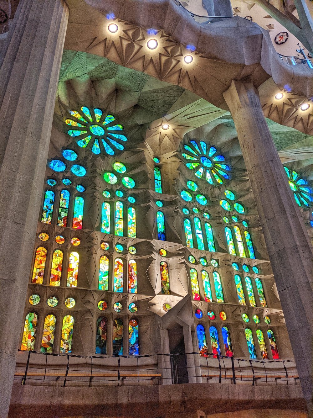 Stained Glass inside La Segrada Familia 