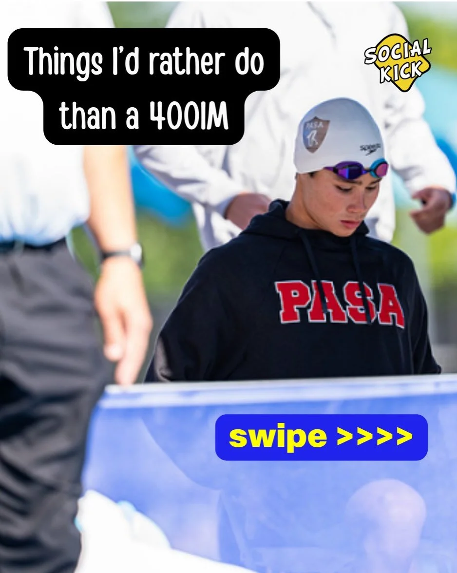 Many swimmers have pondered this question at some point, and there&rsquo;s no shortage of alternative options that sound better than racing a 400 IM. Suggestions welcome.

📸: @flicks.by.dylan