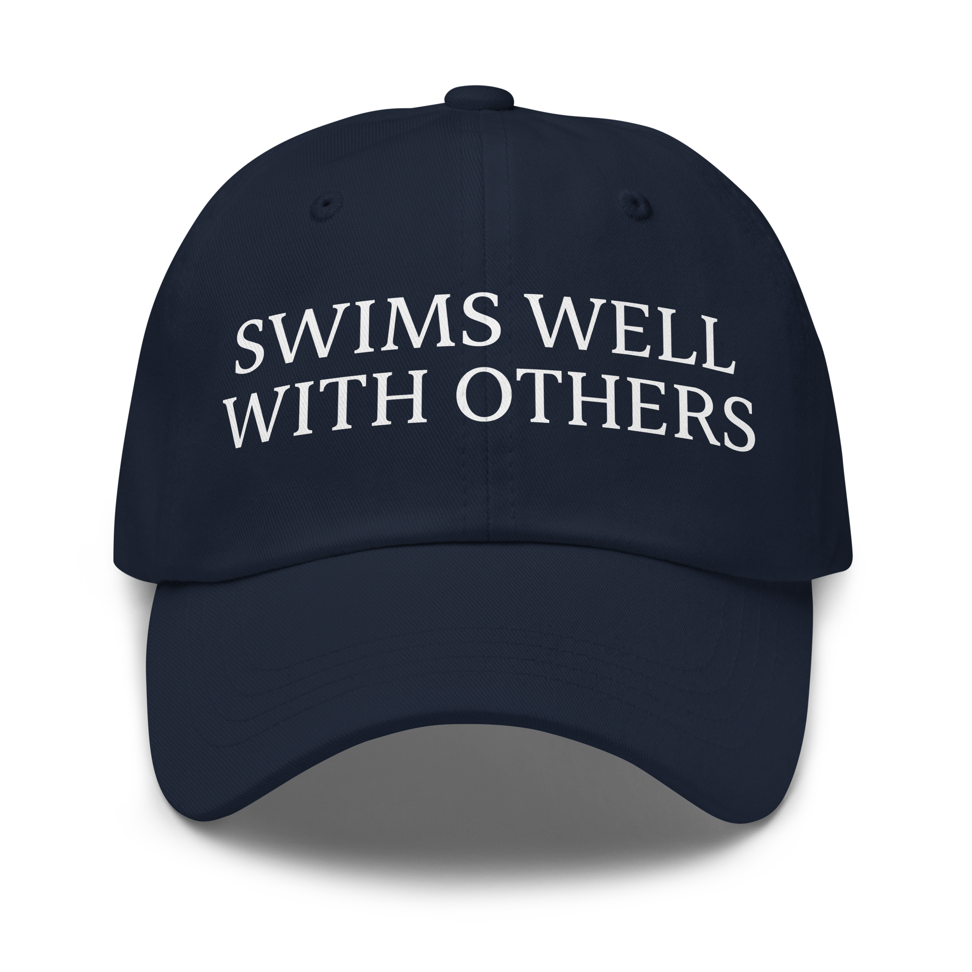 Swims Well with Others hat navy/white