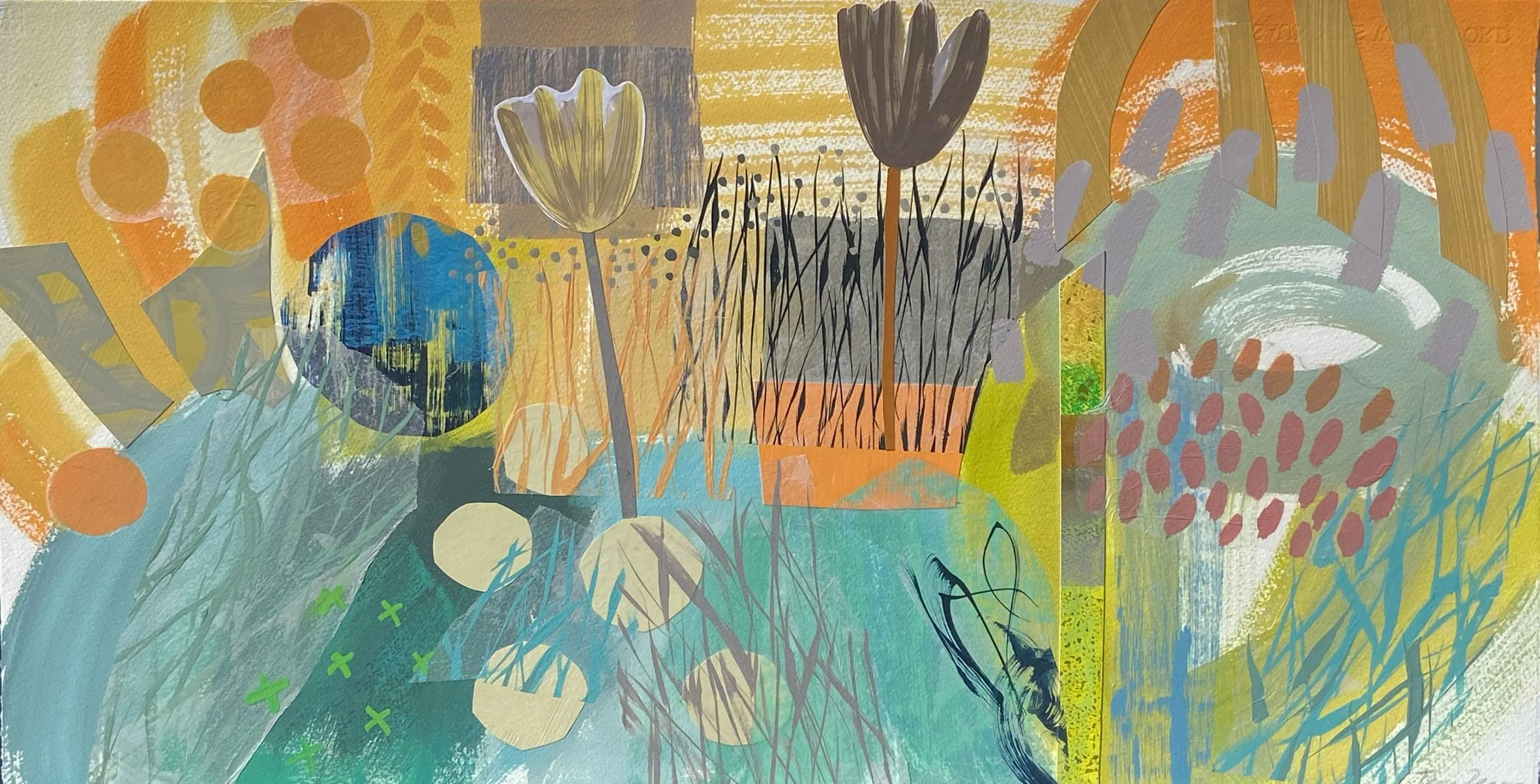 Seedhead Patchwork Prairie watercolour with collage.jpg