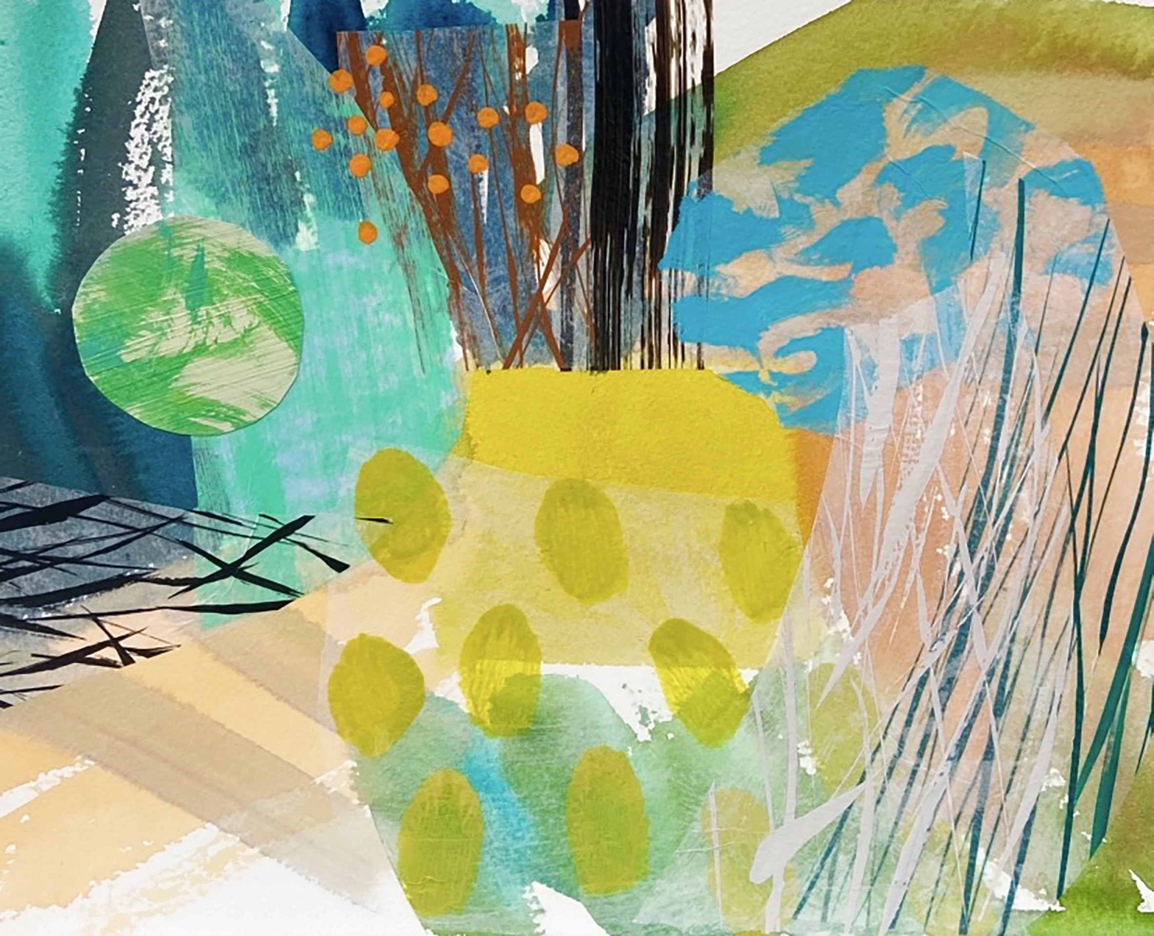 Petes Garden Blocks 1 24x30cm watercolour with collage.jpg
