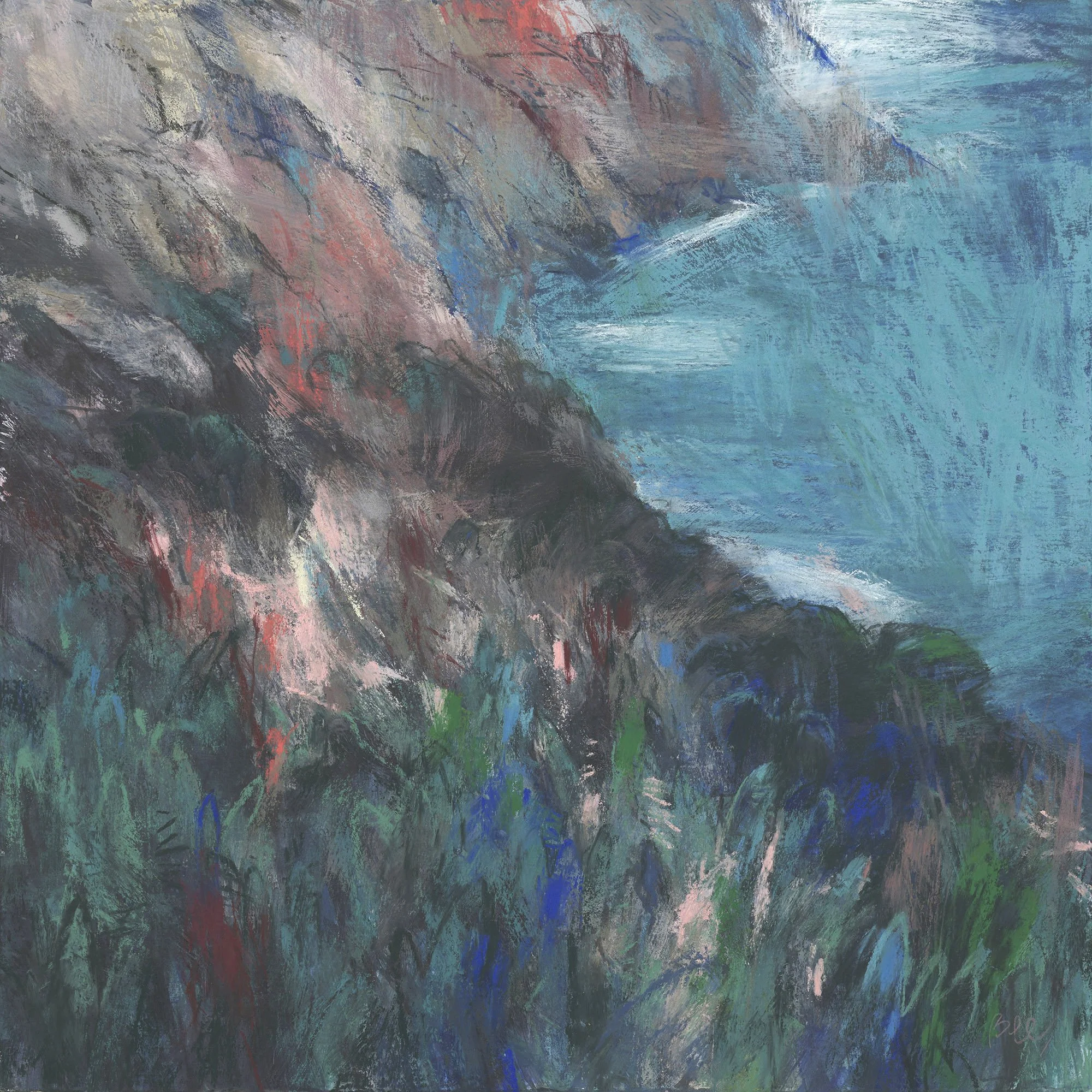 S BEE PS Cliff Top Gorse pastel with acrylic 59x59cms.jpg