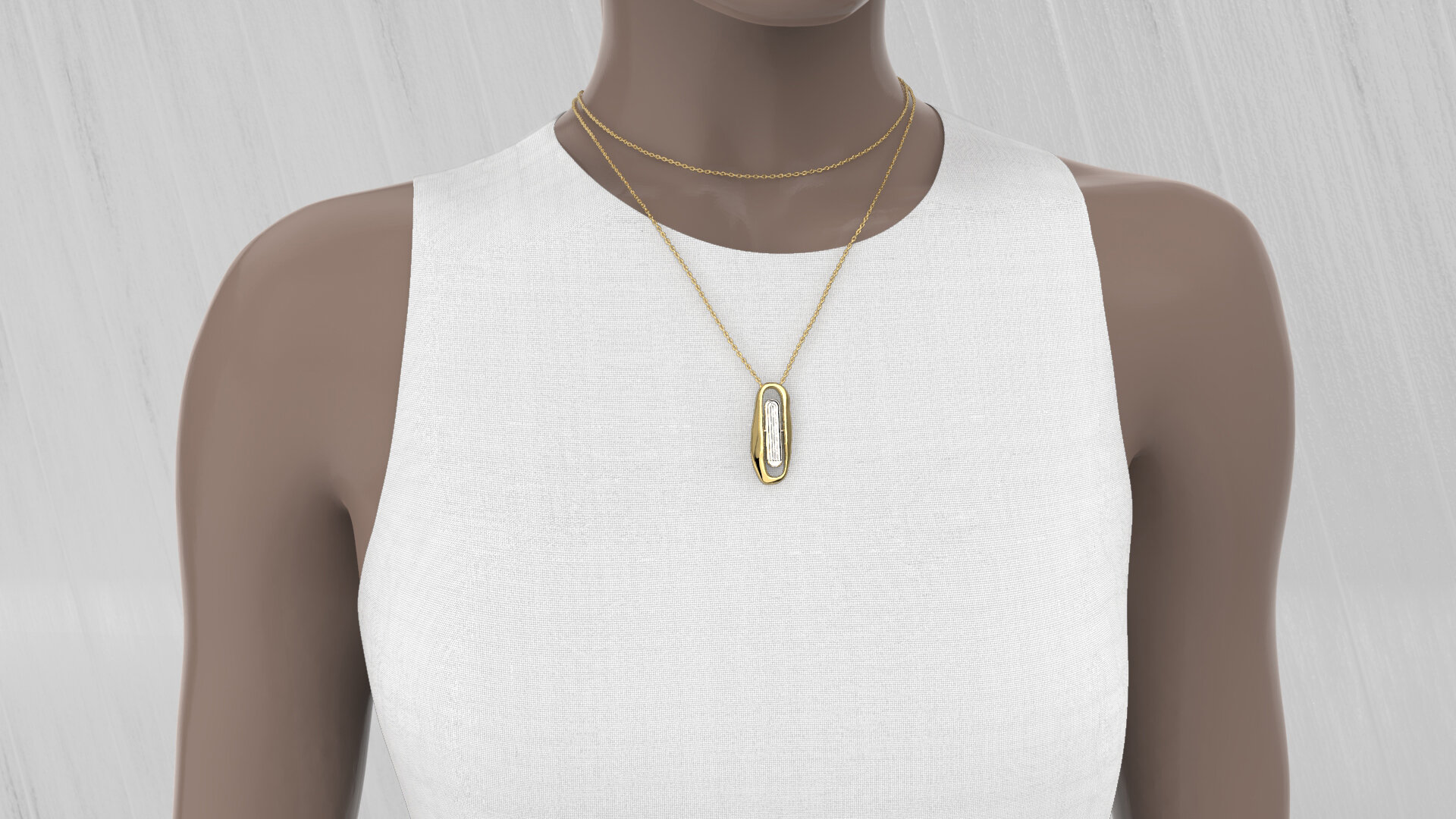 The gold is draping down beautifully on the ear, revealling the lustrous pearl.