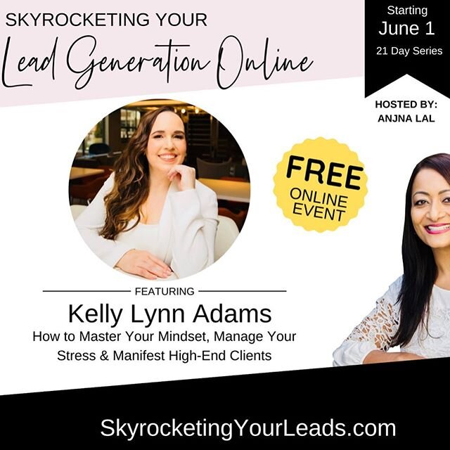 Honored to be part of this online virtual conference teaching you how to master your mindset, manage your stress &amp; manifest high-end clients. Thank you @anjna.lal for the opportunity. Link in my bio to register &amp; for more info.