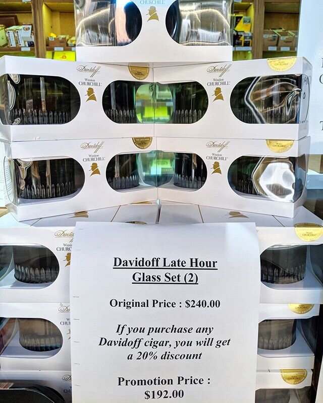 New product:

We have recieved our Davidoff Winston Churchill glasses! For those who pre-ordered can pick them up anytime at our shop

There's still lots of stock to go around so swing by and purchase your set for a whiskey/scotch/rum lover today!

#