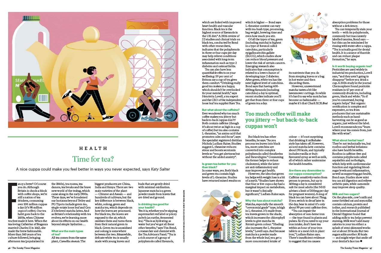A Sunday Times Magazine feature by Katy Salter on tea