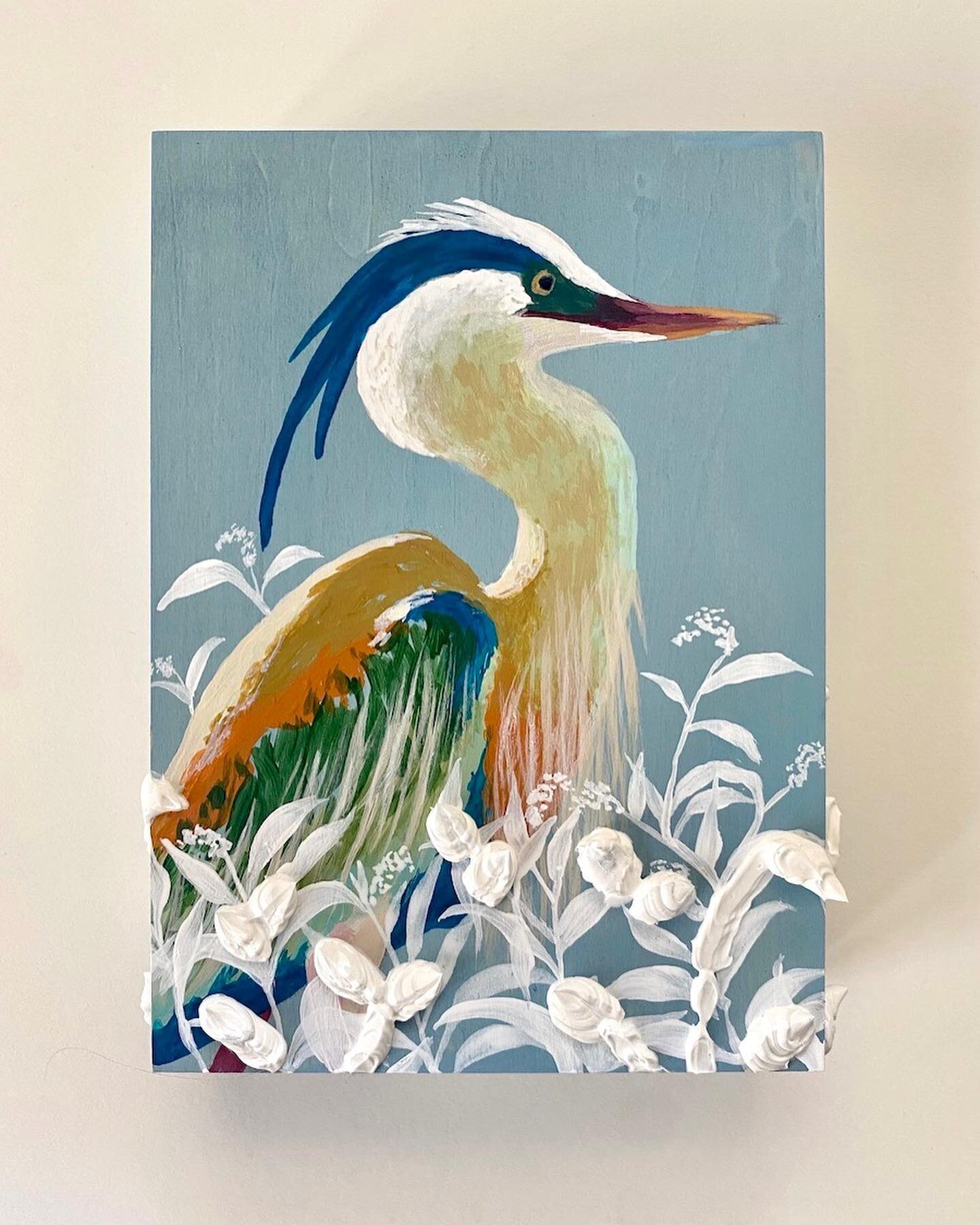 On every drive home from the beach, I am filled to the brim with inspiration! As I was walking down the street of colorful, quirky beach homes with jasmine covered fences, this specific heron painting came to mind, &ldquo;The Ashley&rdquo;.

When I p