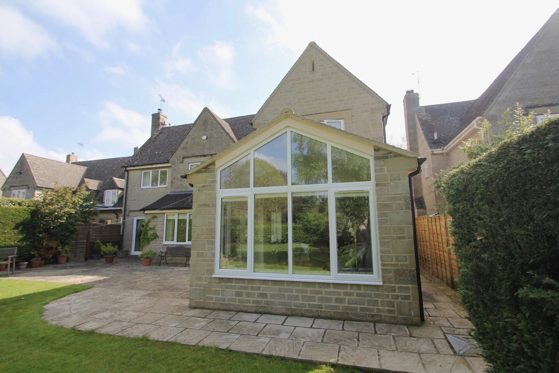 Gable window house extension design and planning