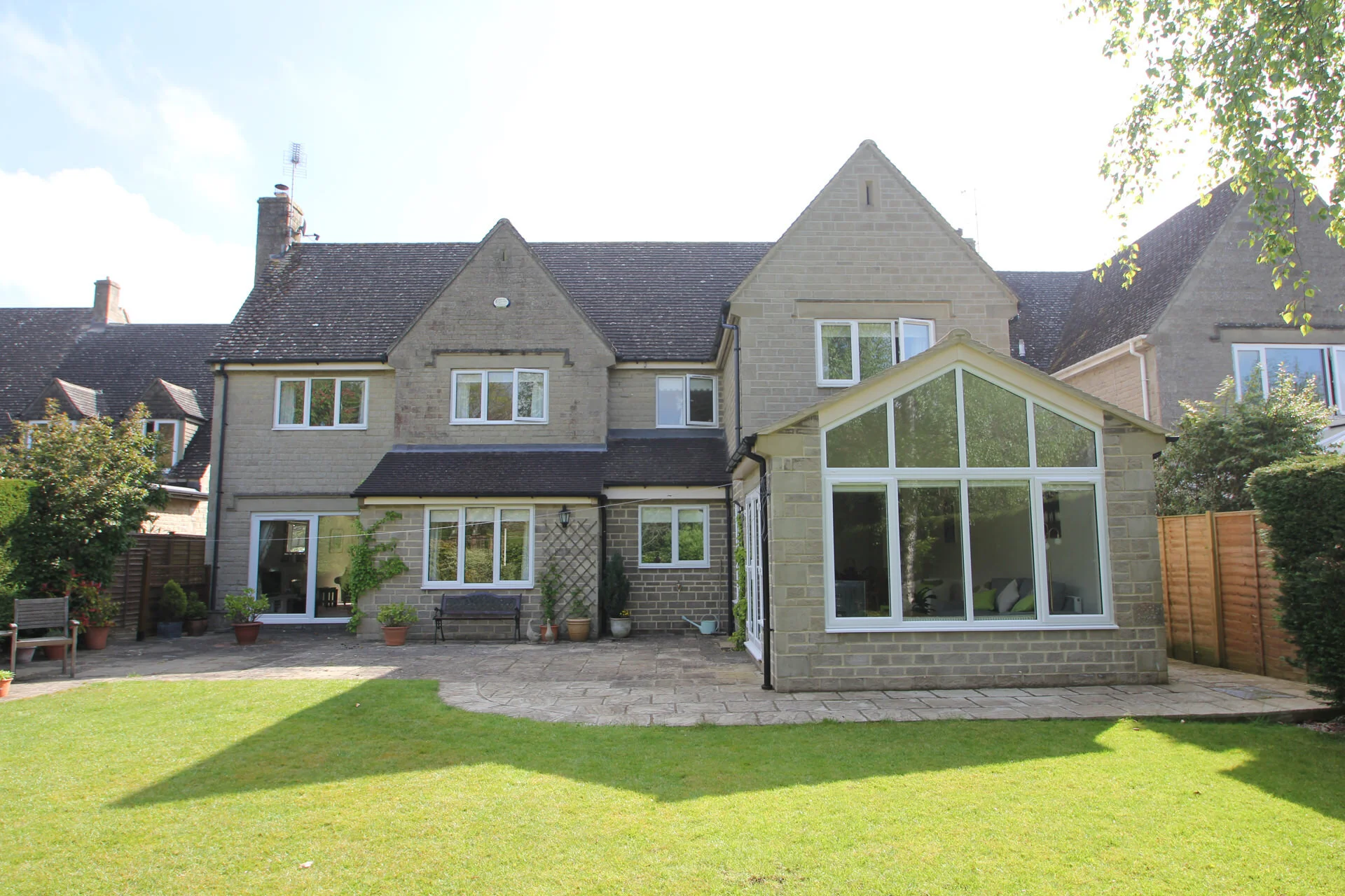 Gable window house extension design and planning