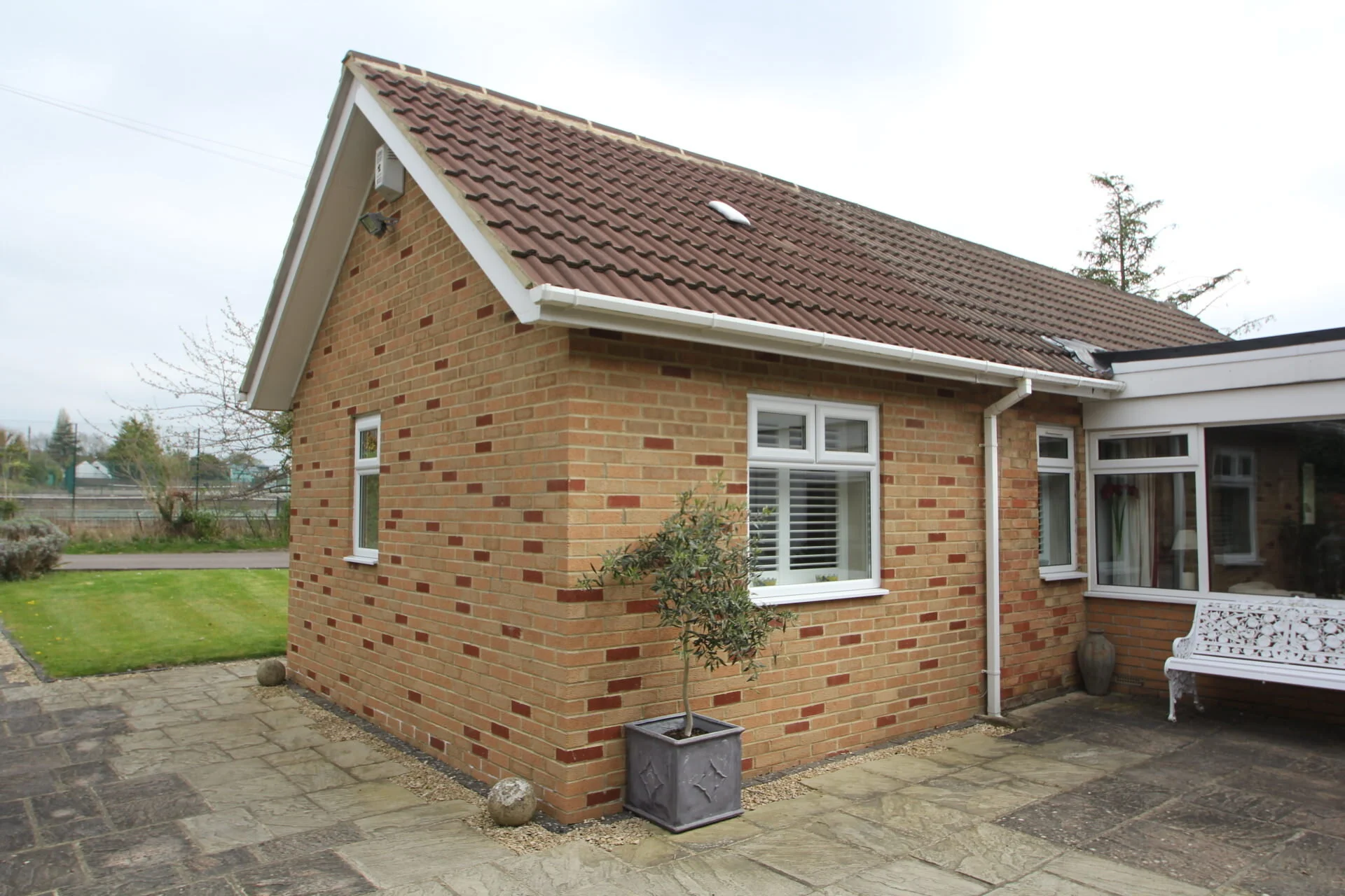 Chalet style bungalow gable extension design and planning