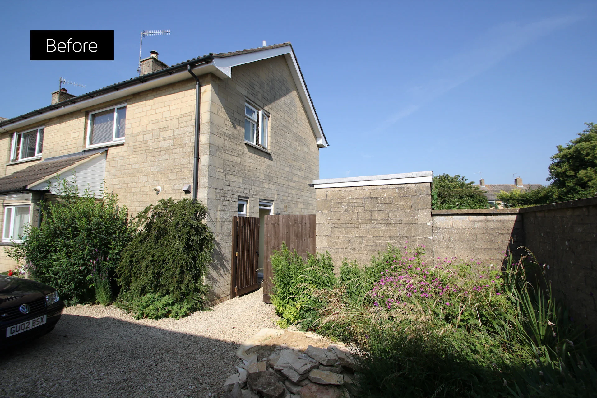 Semi-detached bradstone house