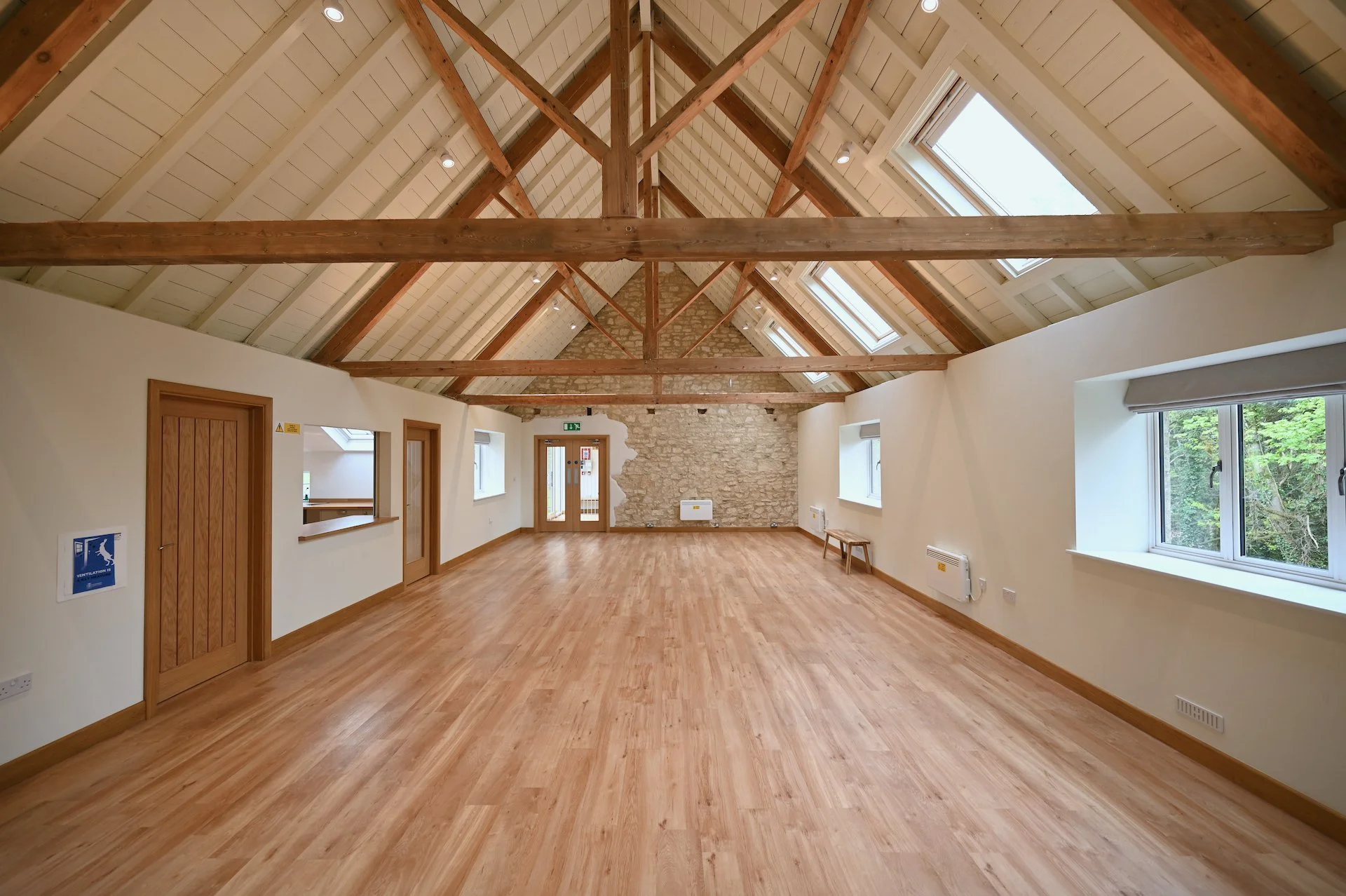 Historic village hall extension remodel and refurbishment interior