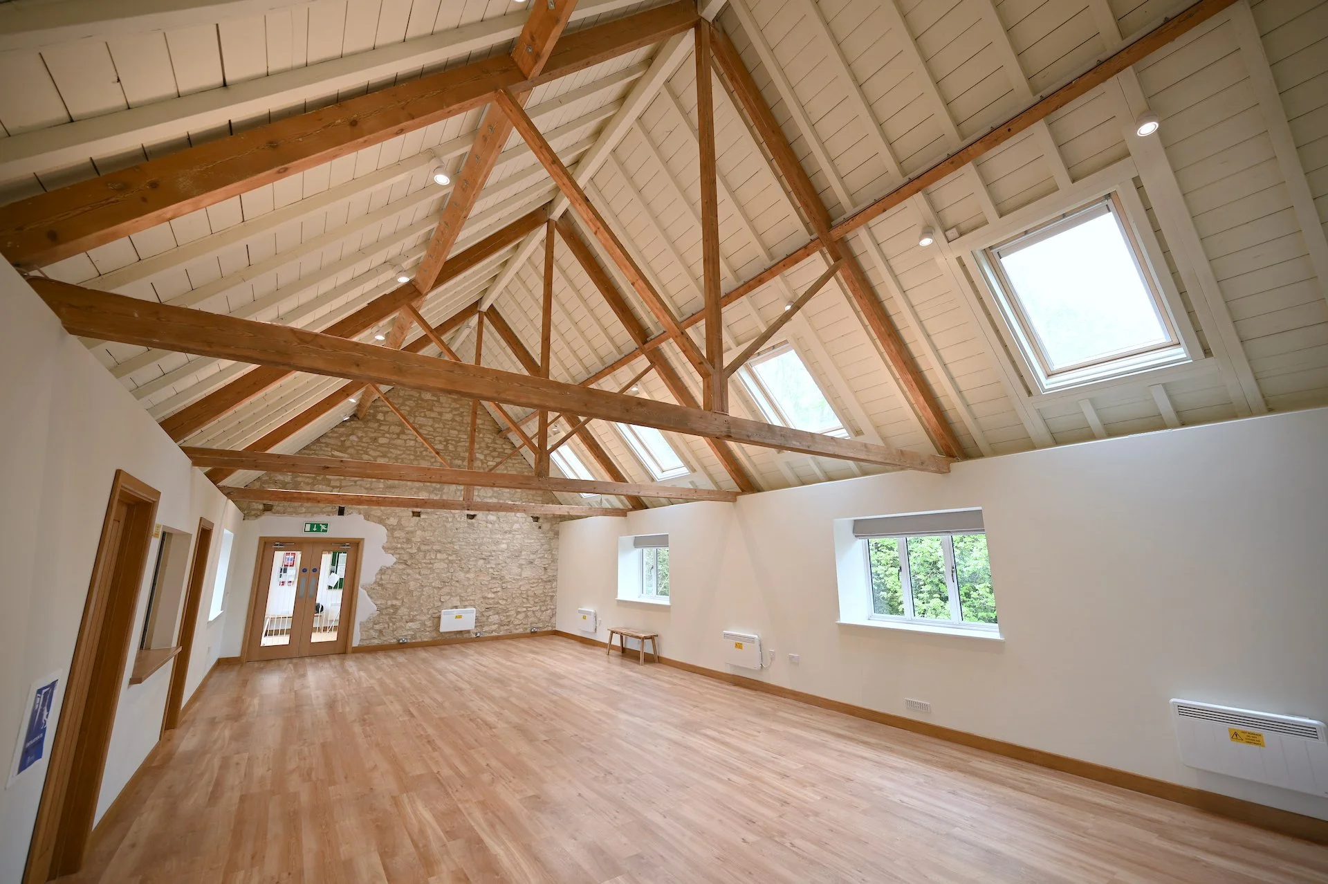 Historic village hall extension remodel and refurbishment interior