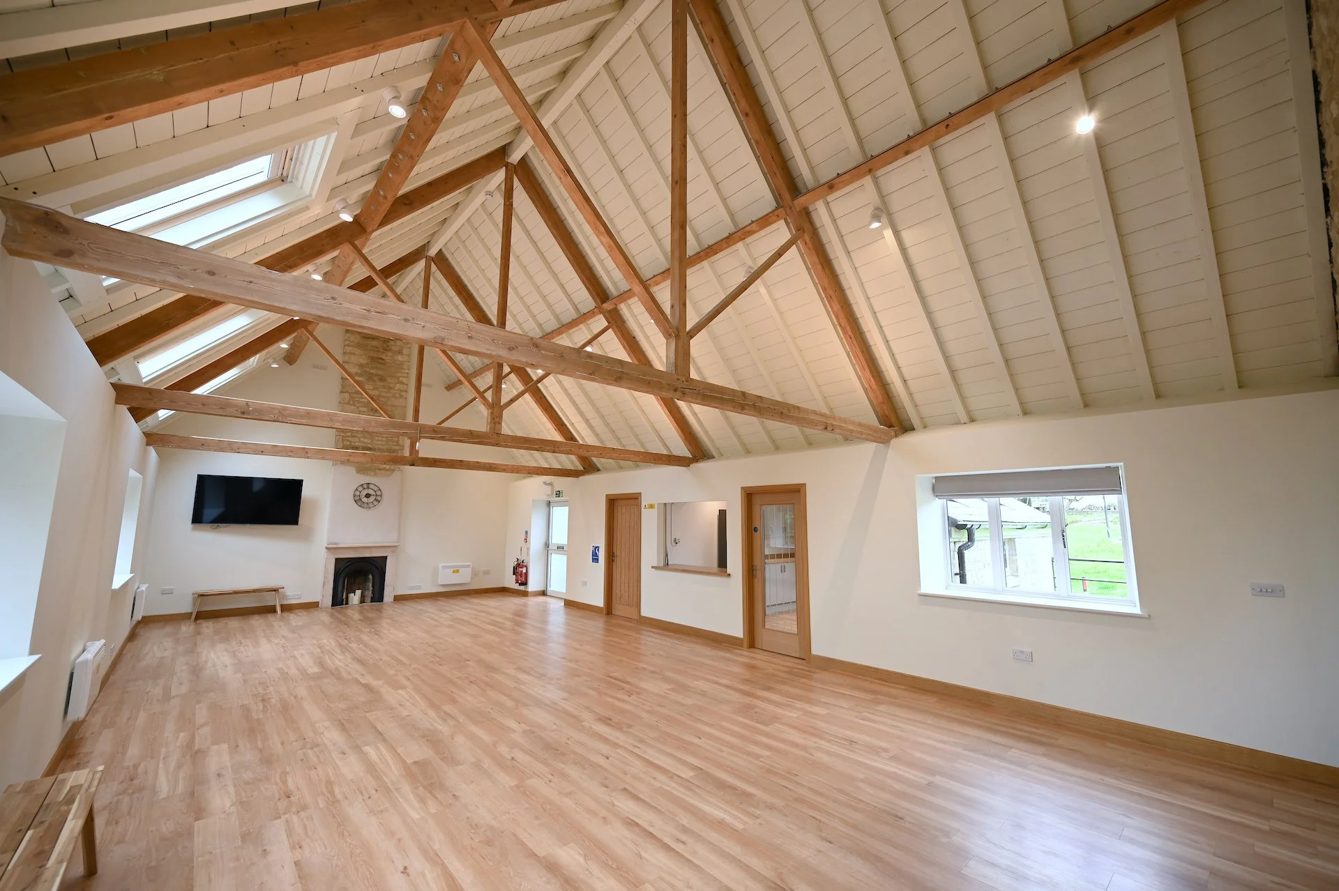 Historic village hall extension remodel and refurbishment interior