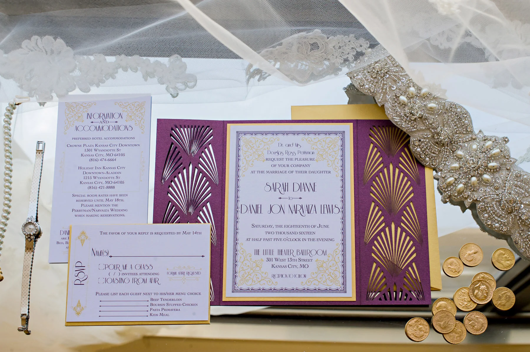 Custom Wedding Invitations — A Day to Adore Kansas City Wedding