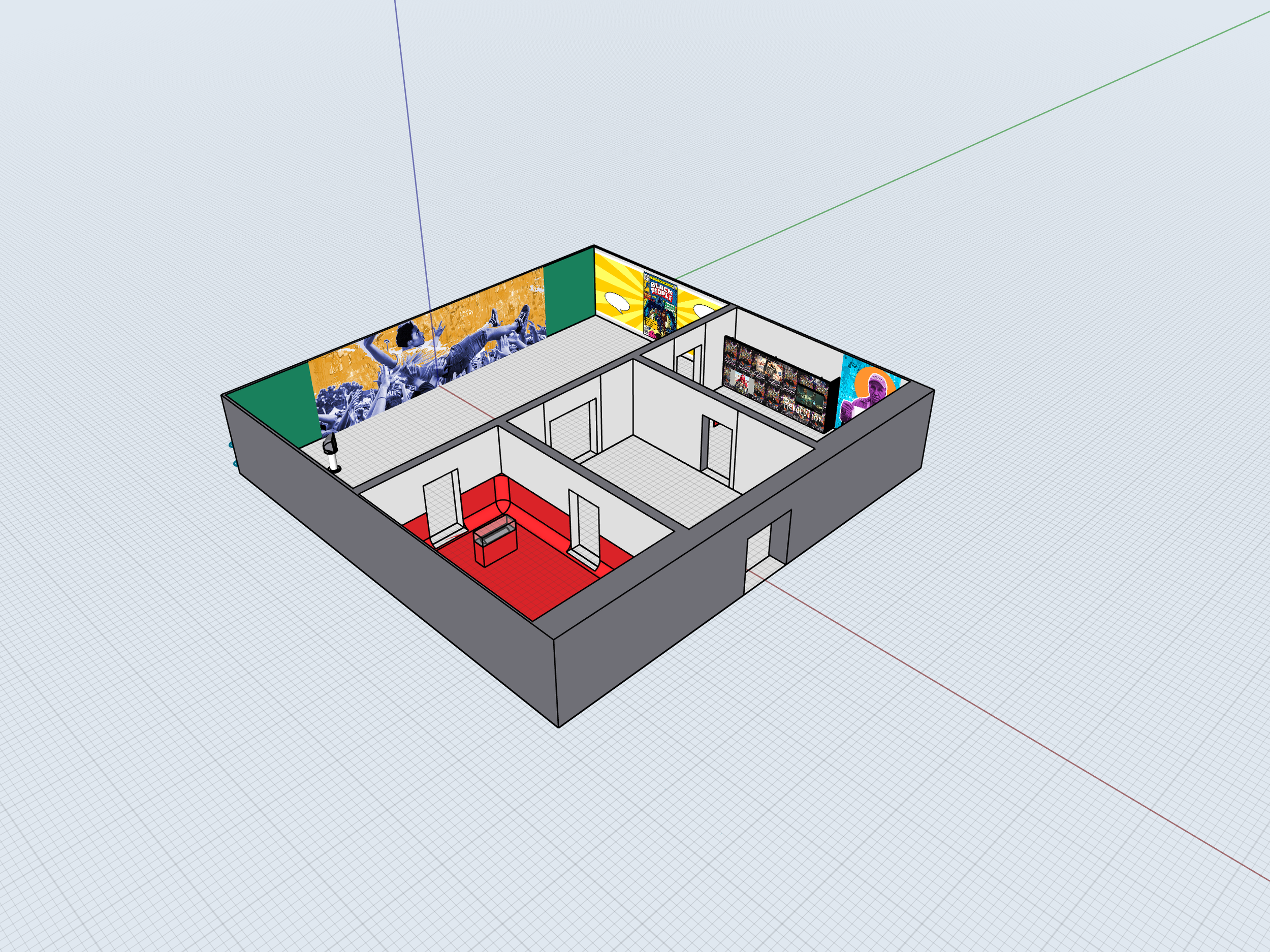 3D layout and design concepts for the exhibit