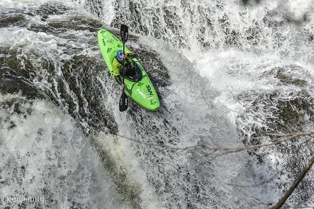 2019 - I was hanging off the side of cliff hugging a tree between me and a 30 foot drop.  All for this awesome angle at #shaholafalls with @bhupi.rana @nrsweb @wernerpaddles