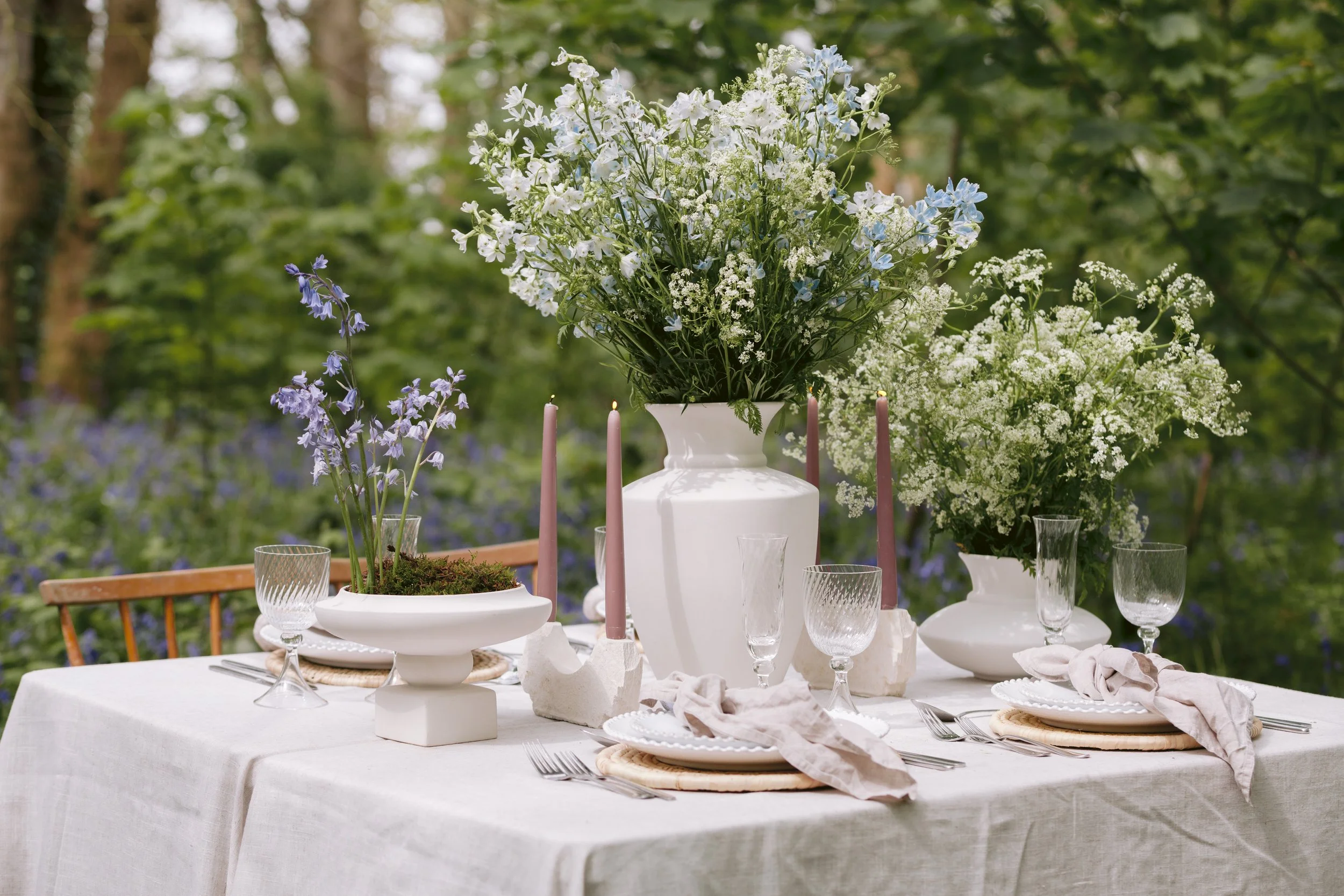 Wedding flowers for an intimate civil ceremony in London and West Sussex, with a natural bridal bouquet and understated floral styling.