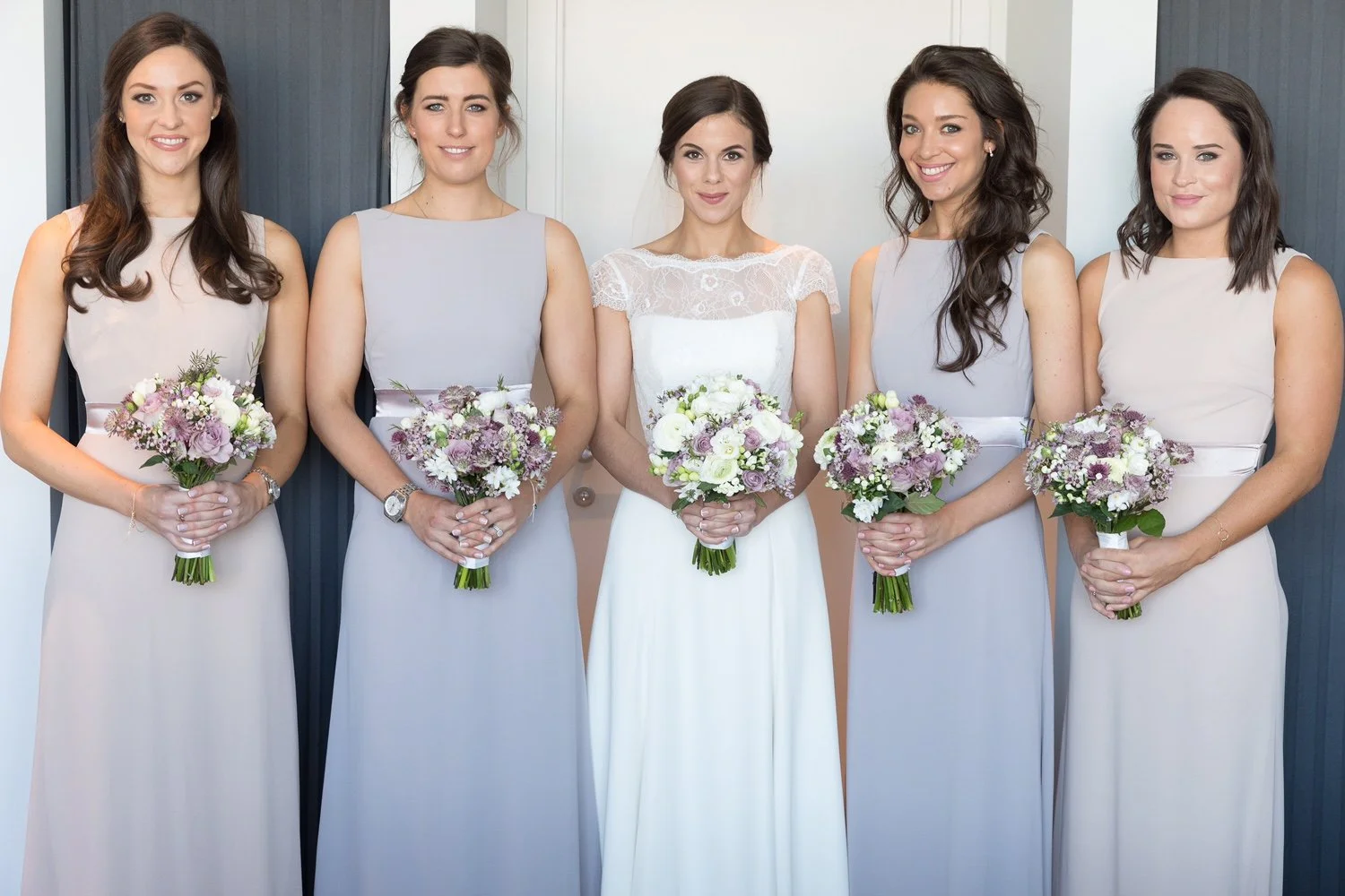 Bridal bouquet created by a wedding florist in London and West Sussex, using seasonal flowers and a soft, natural colour palette.