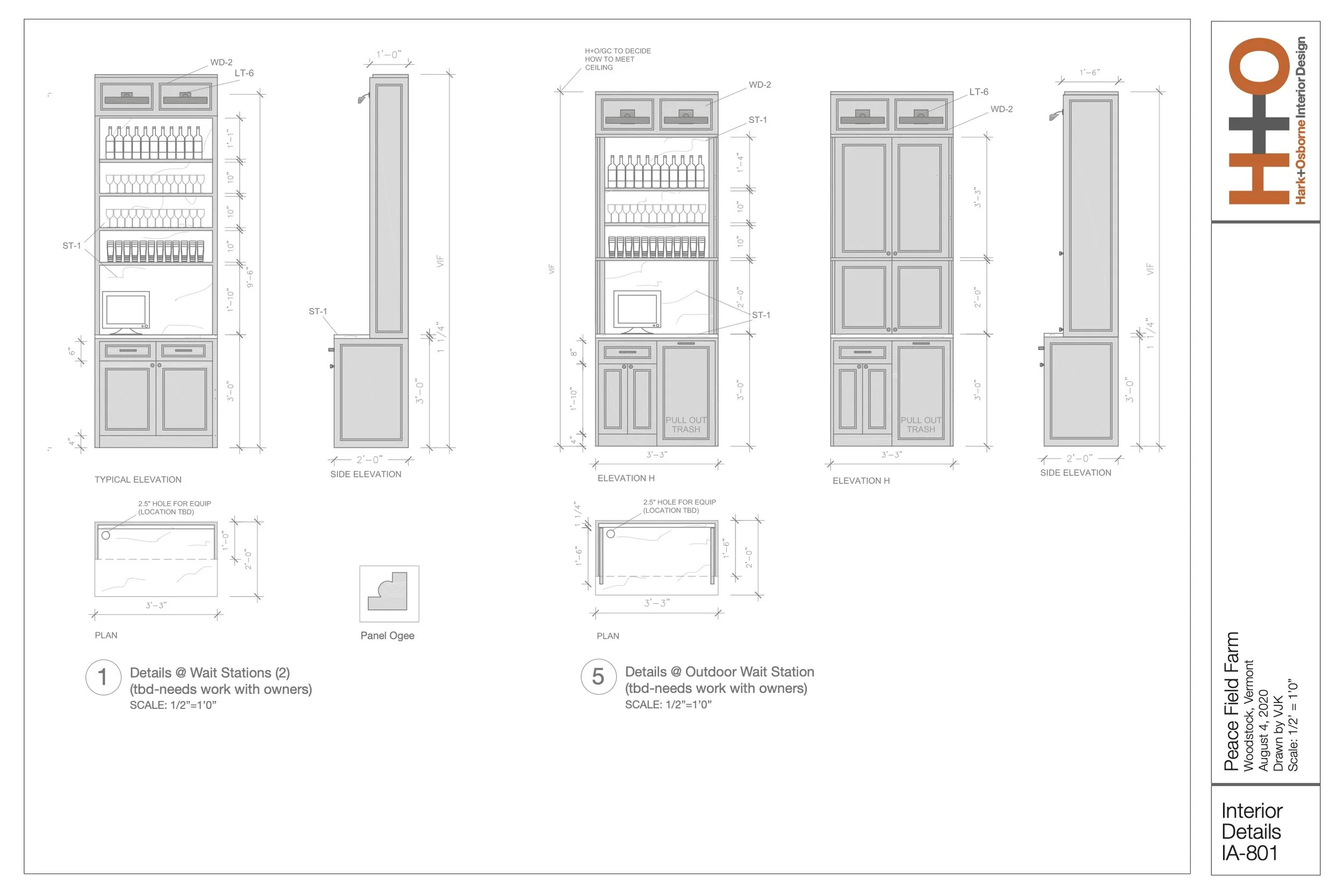 Peacefeild Farm - Wait station Details - Restaurant Design 