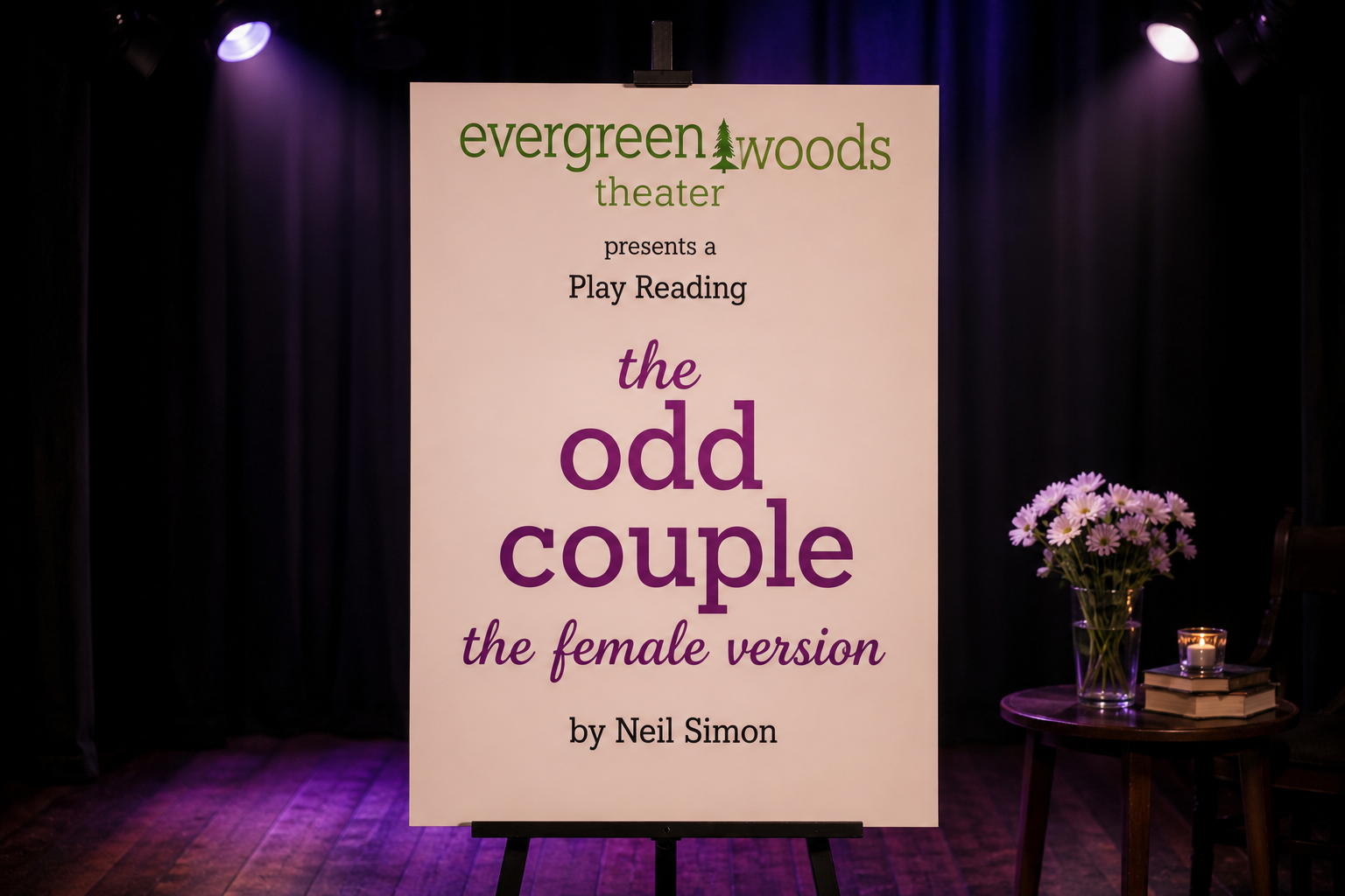 A Reading of Actors at Evergreen Woods of Neil Simon's The Odd Couple (The Female Version)