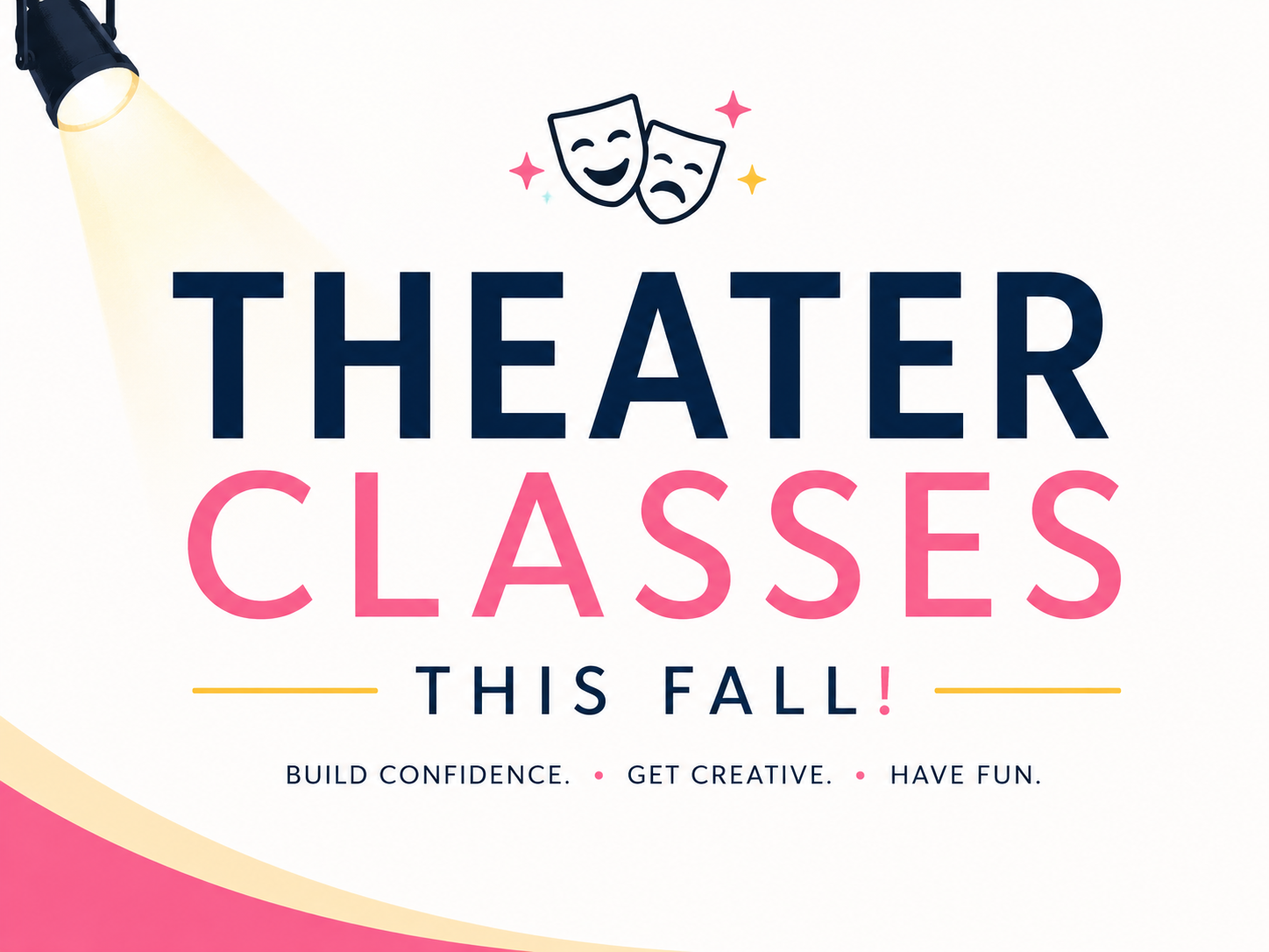 Acting for Adults and Solo Show Class Return This Fall