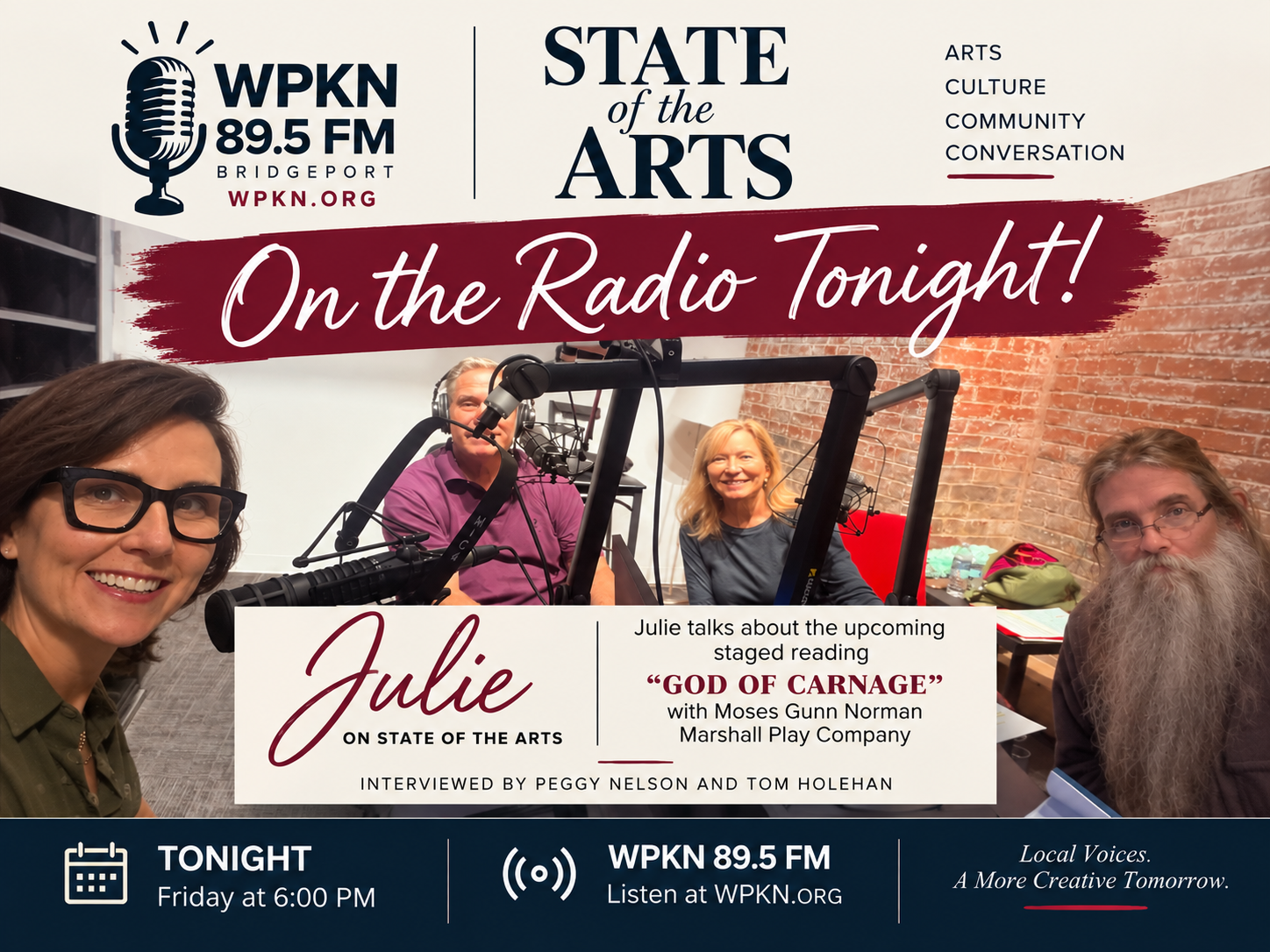 Julie on State of the Arts radio show